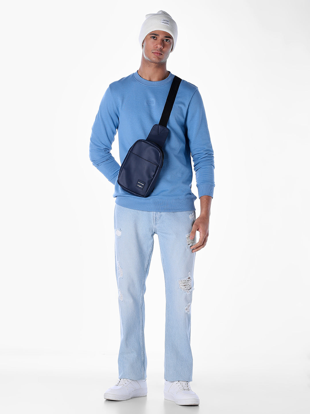 Blue Crew Neck Sweatshirt