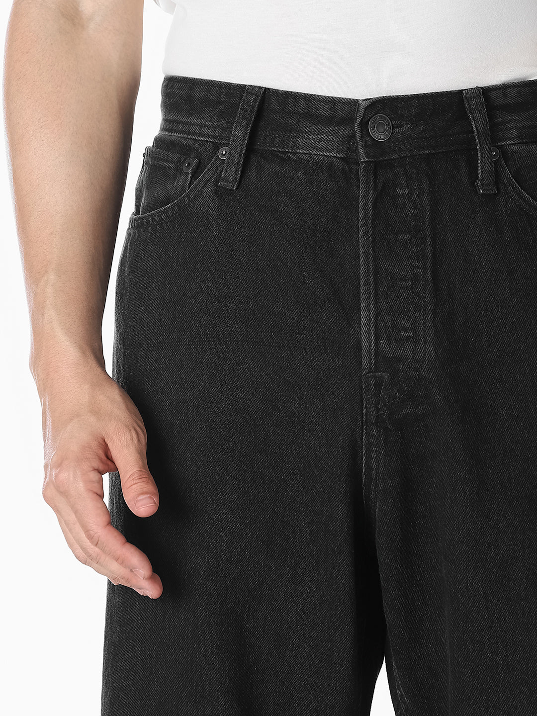 Men's Black Denim Loose Fit Jeans