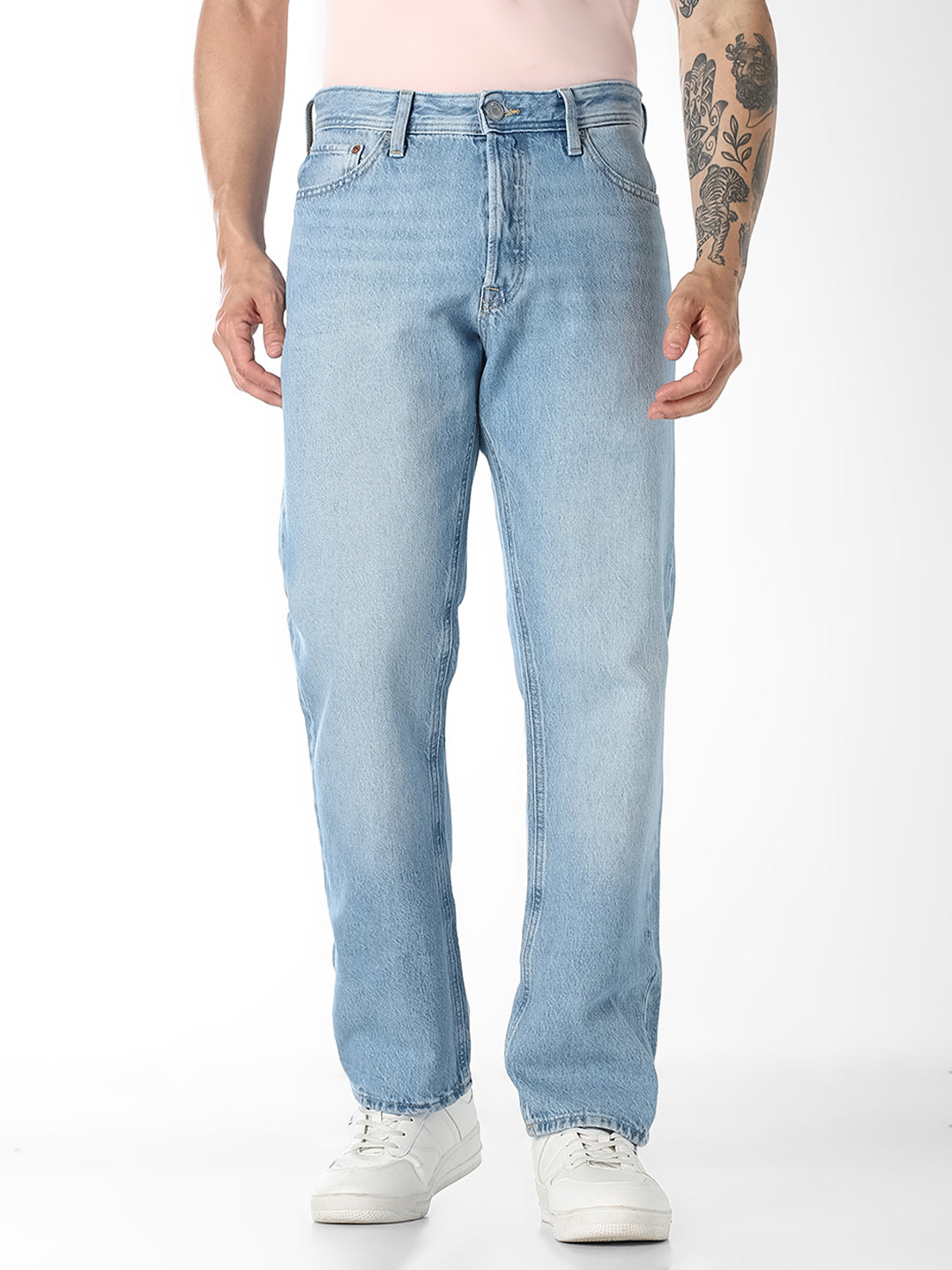 Blue 5 Pocket Straight Fit Jeans