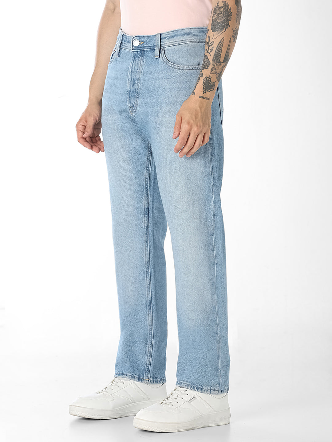 Blue 5 Pocket Straight Fit Jeans