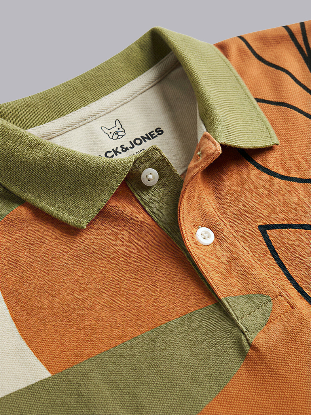 Boys Abstract Print Cotton Polo