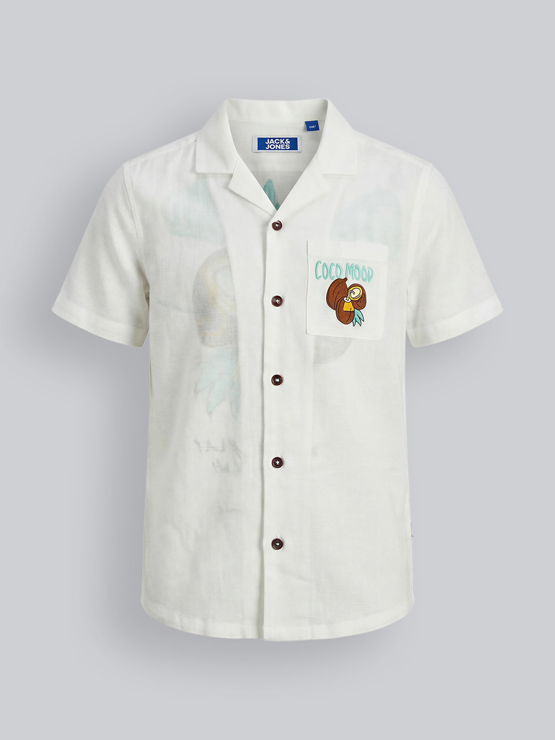 Boys Resort Collar Printed Shirt