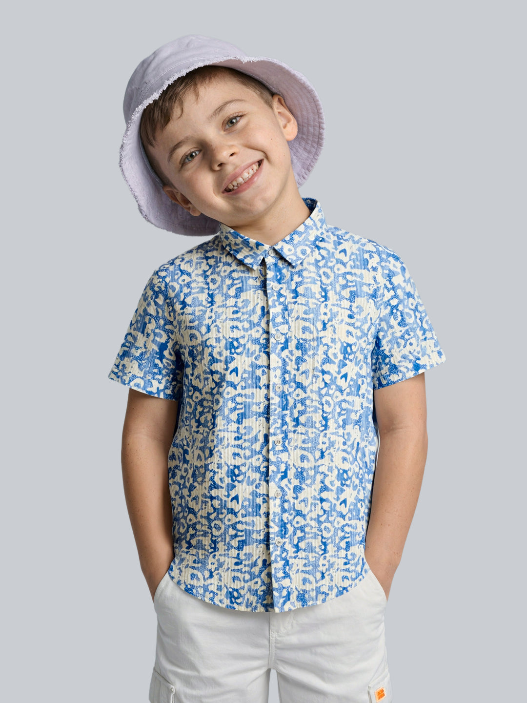 Boys Abstract Print Casual Shirt - 2/3Y