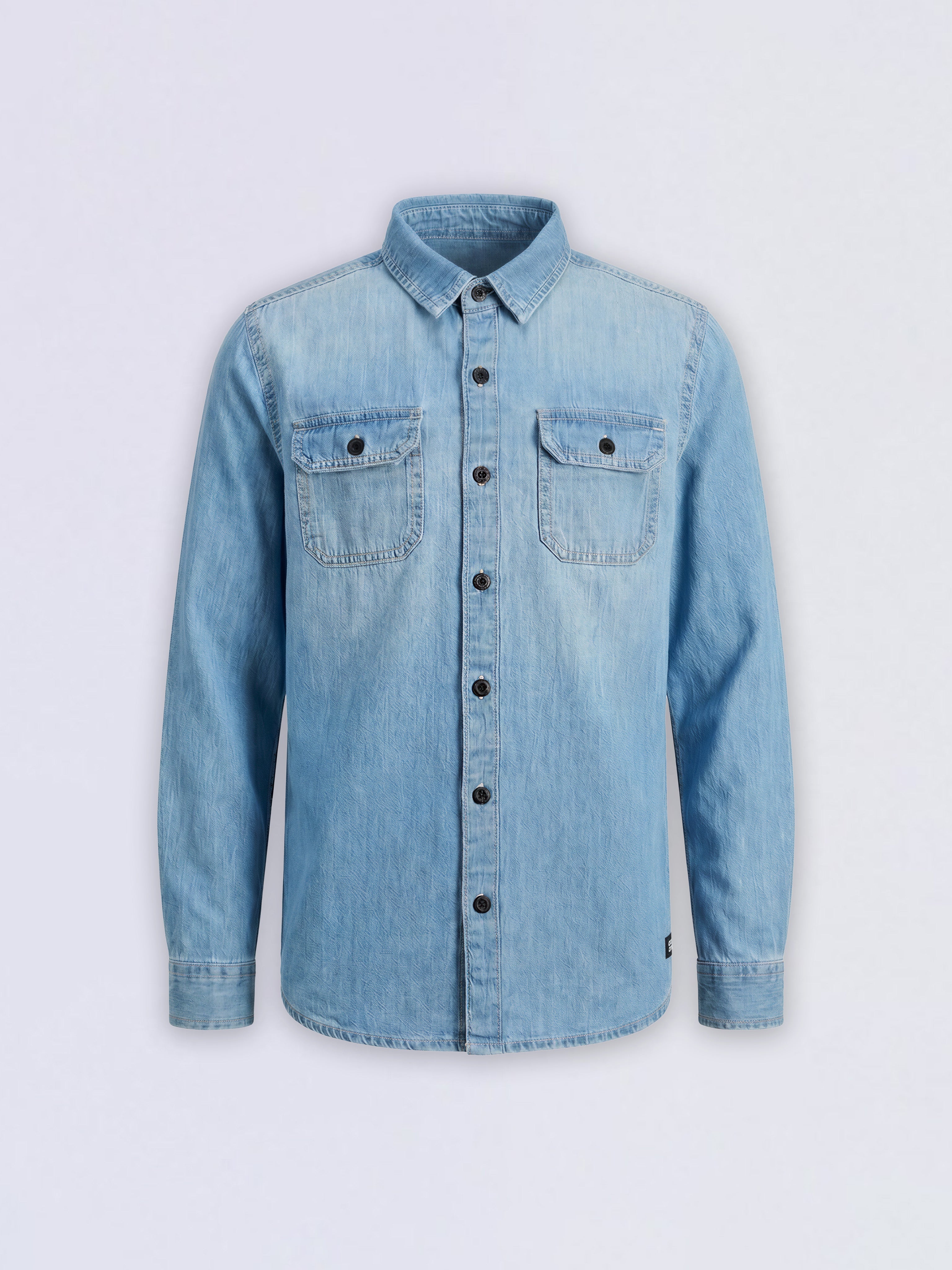 Boys Light Blue Cotton Denim Shirt