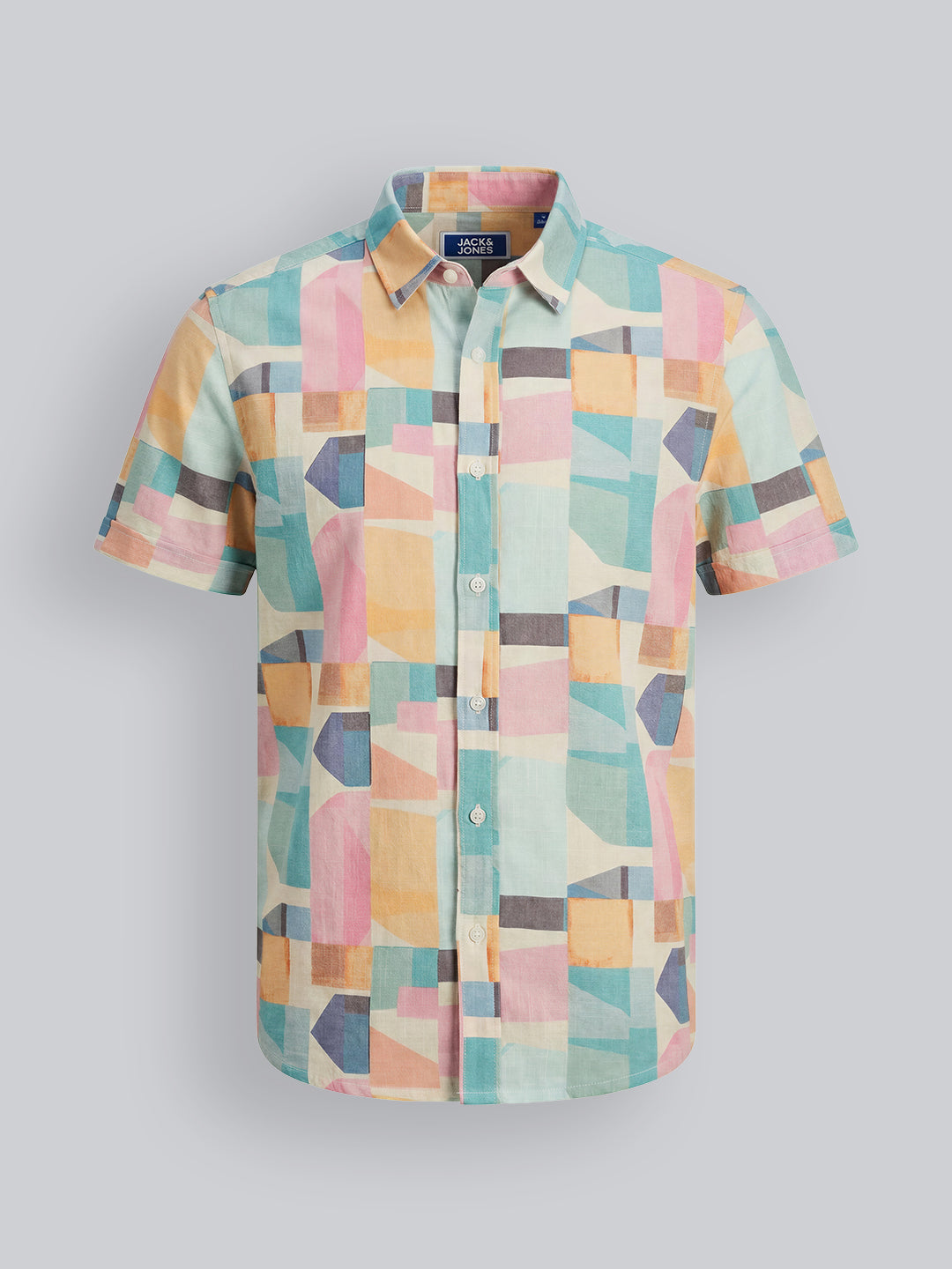 Boys Geometric Print Cotton Shirt