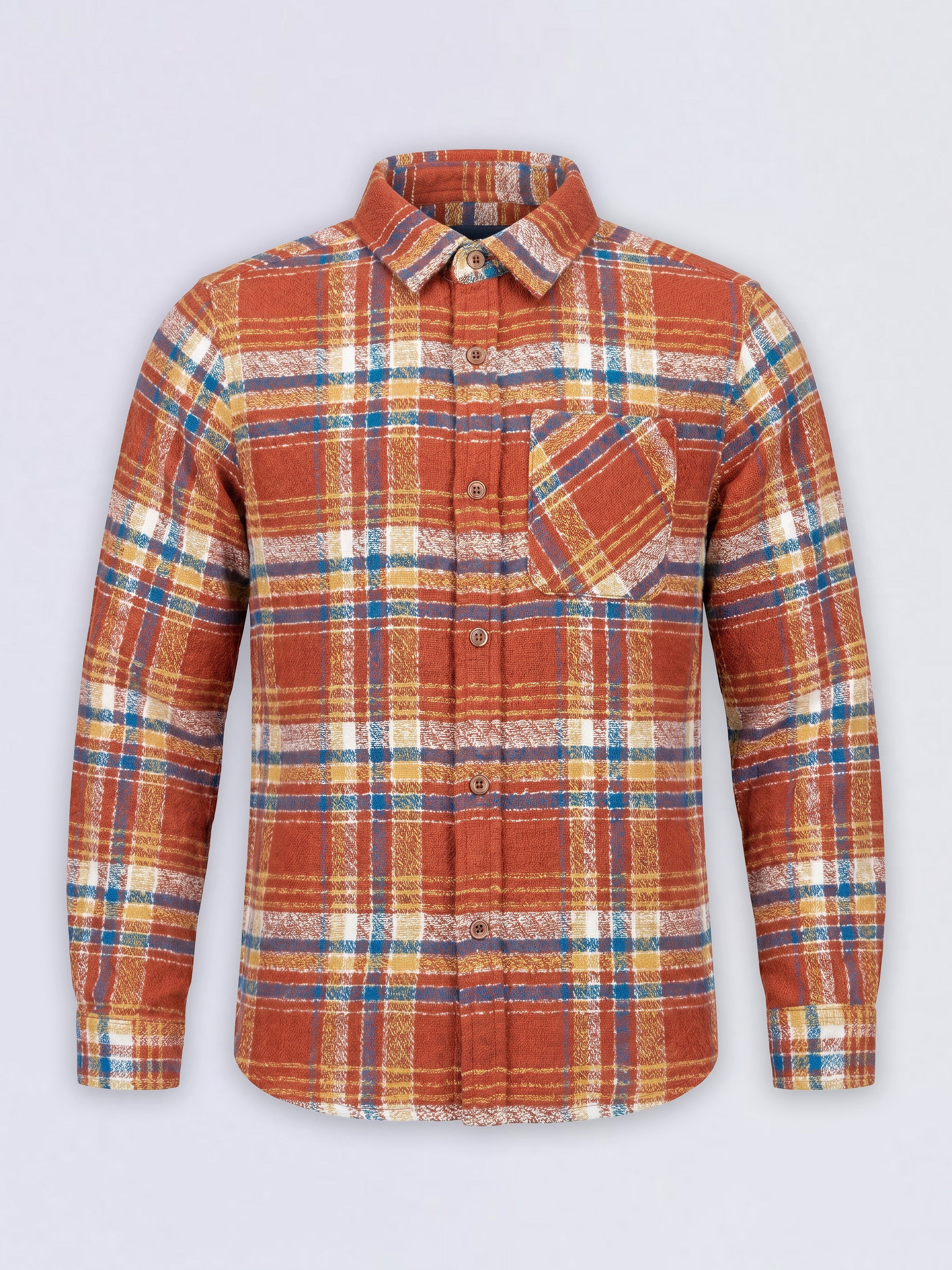 Boys Red Check Print Shirt