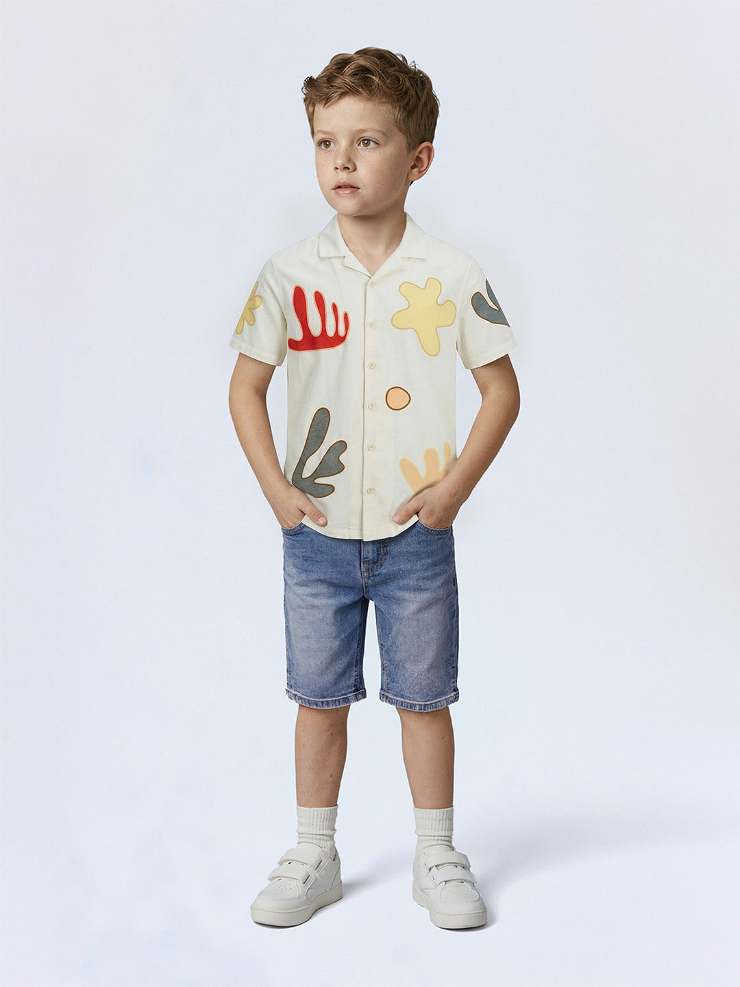 Boys Printed Cotton Shirt