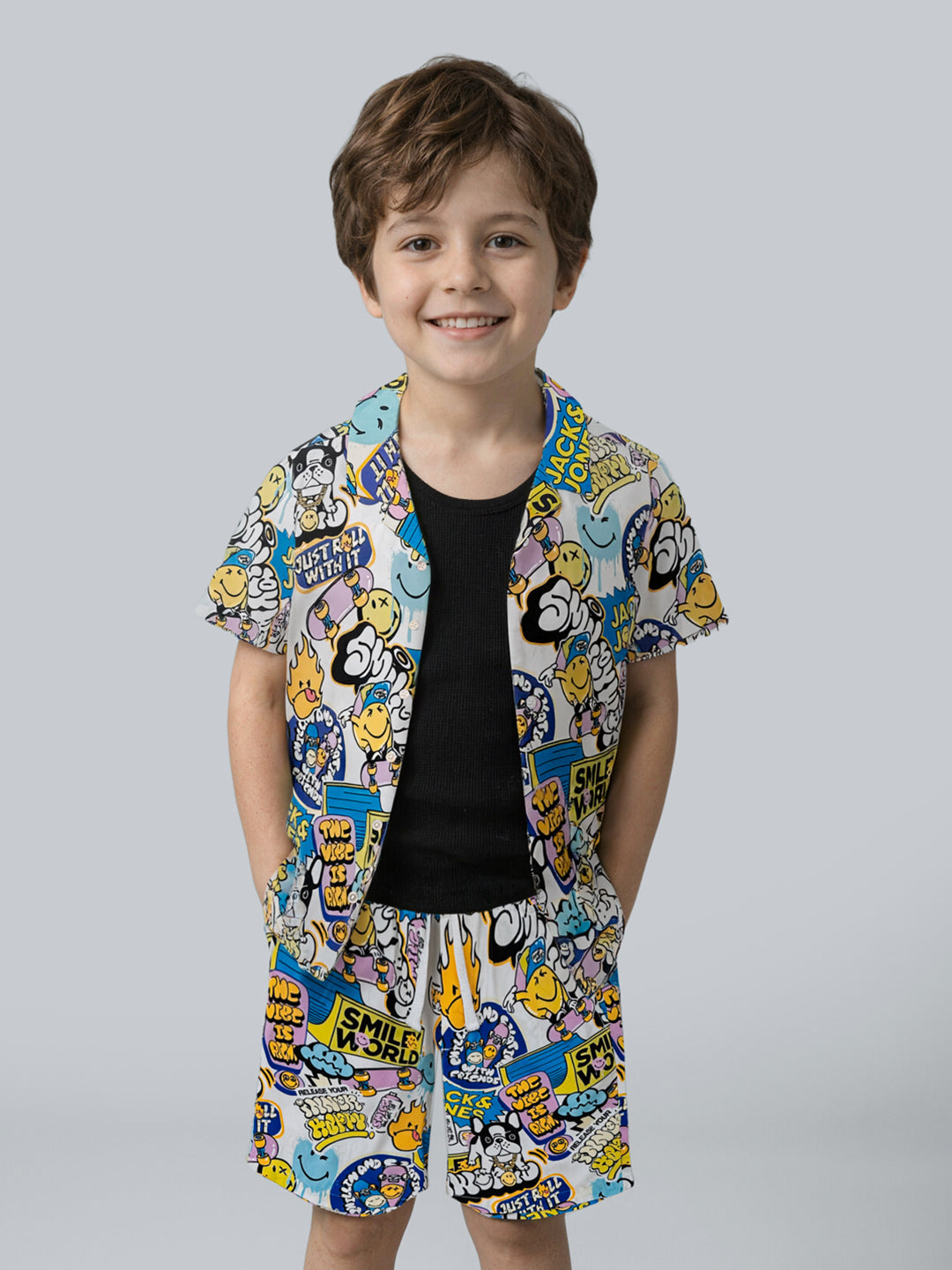 Boys SmileyWorld Printed Shirt