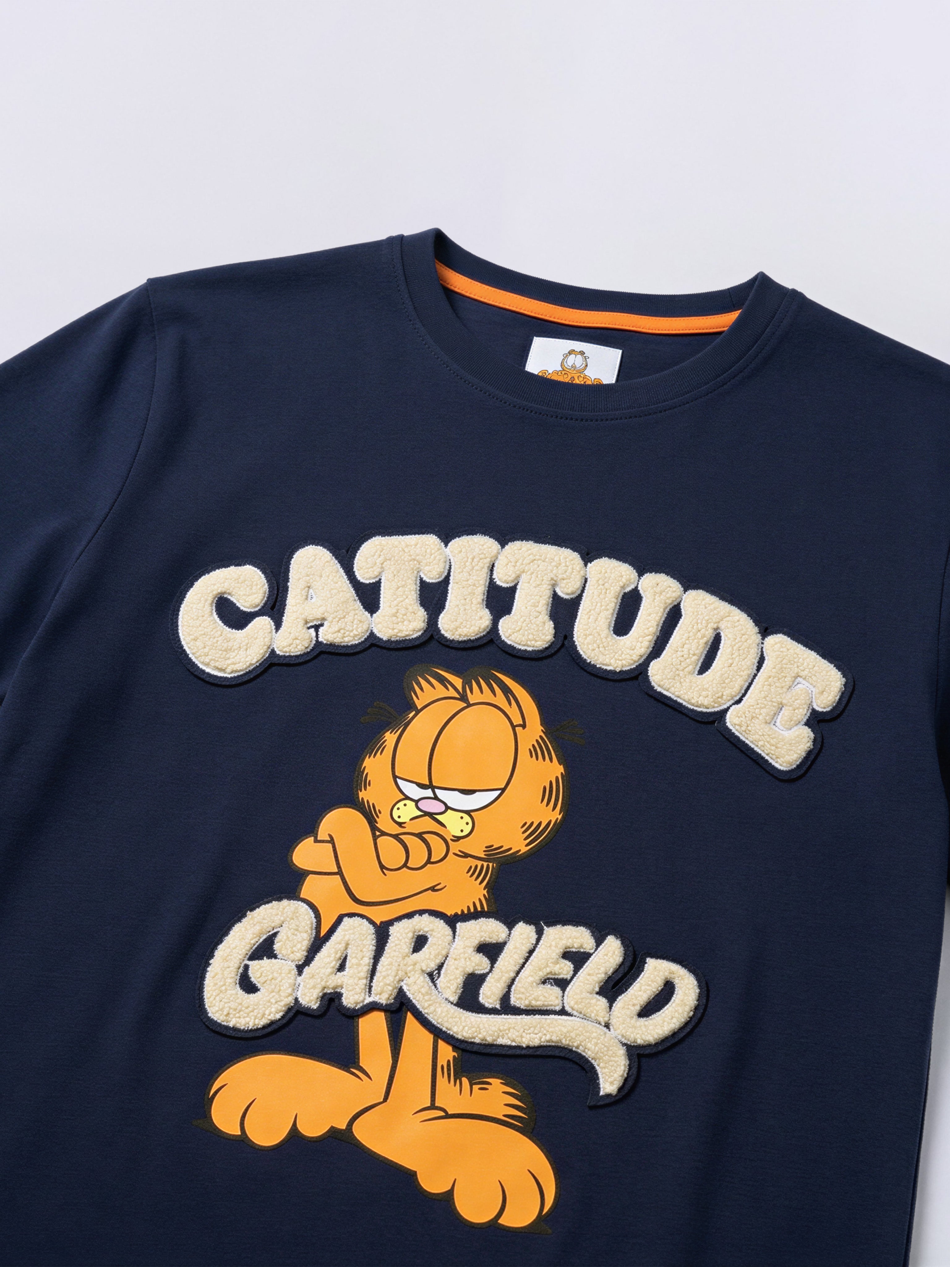 Boys Red Garfield Printed Oversized T-shirt