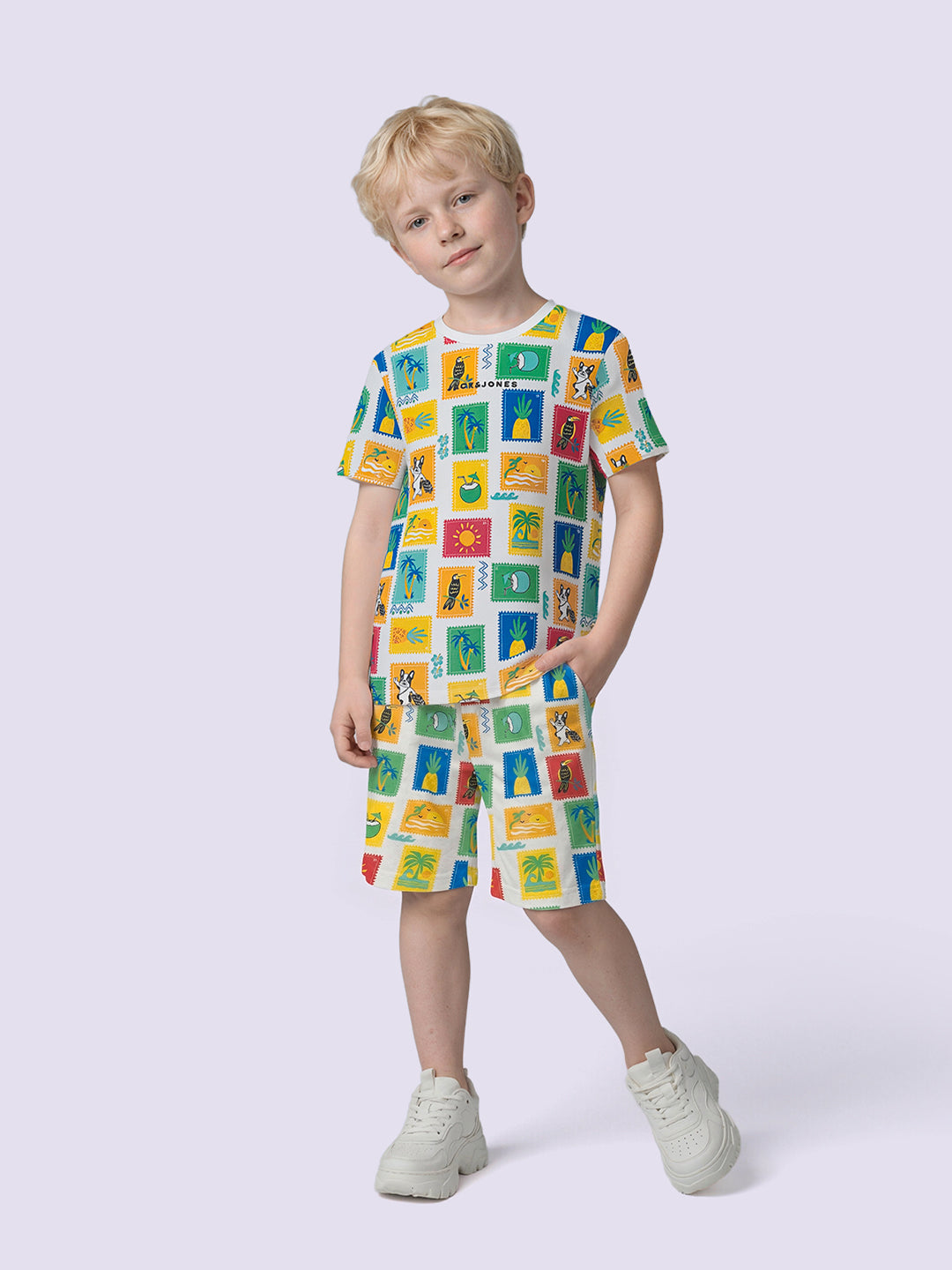 Boys Multi-Colour Printed T-shirt