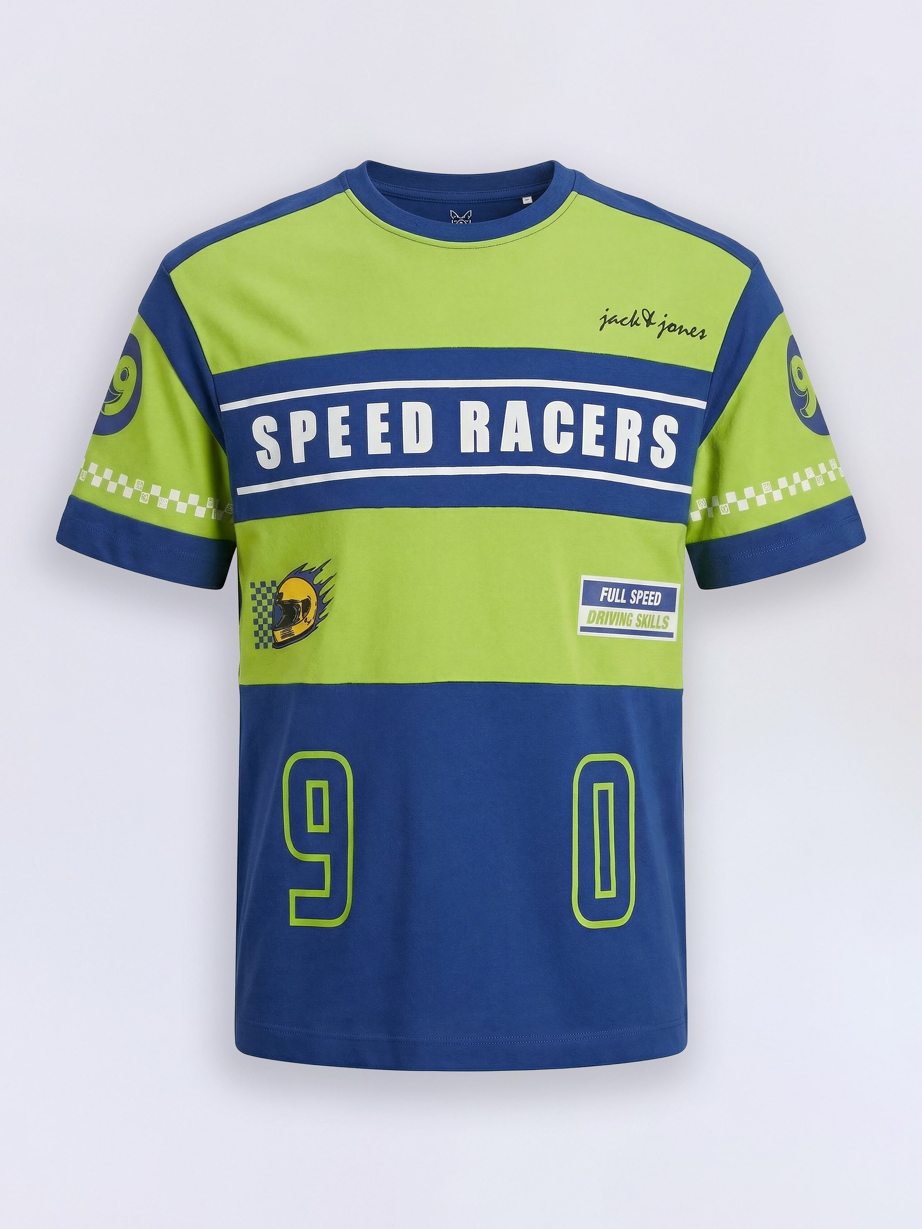 Boys Colourblocked Printed Oversized-shirt