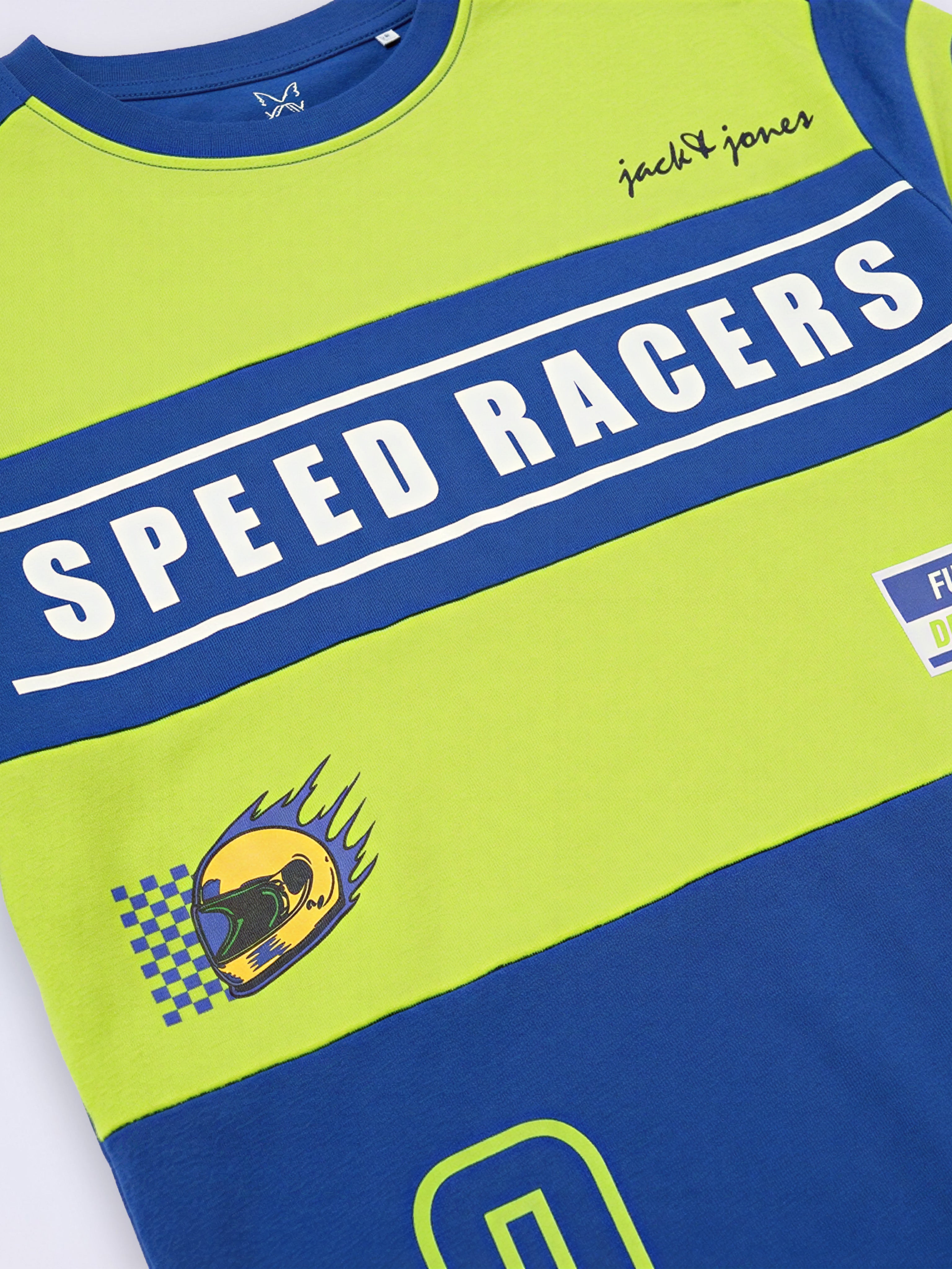 Boys Colourblocked Printed Oversized-shirt