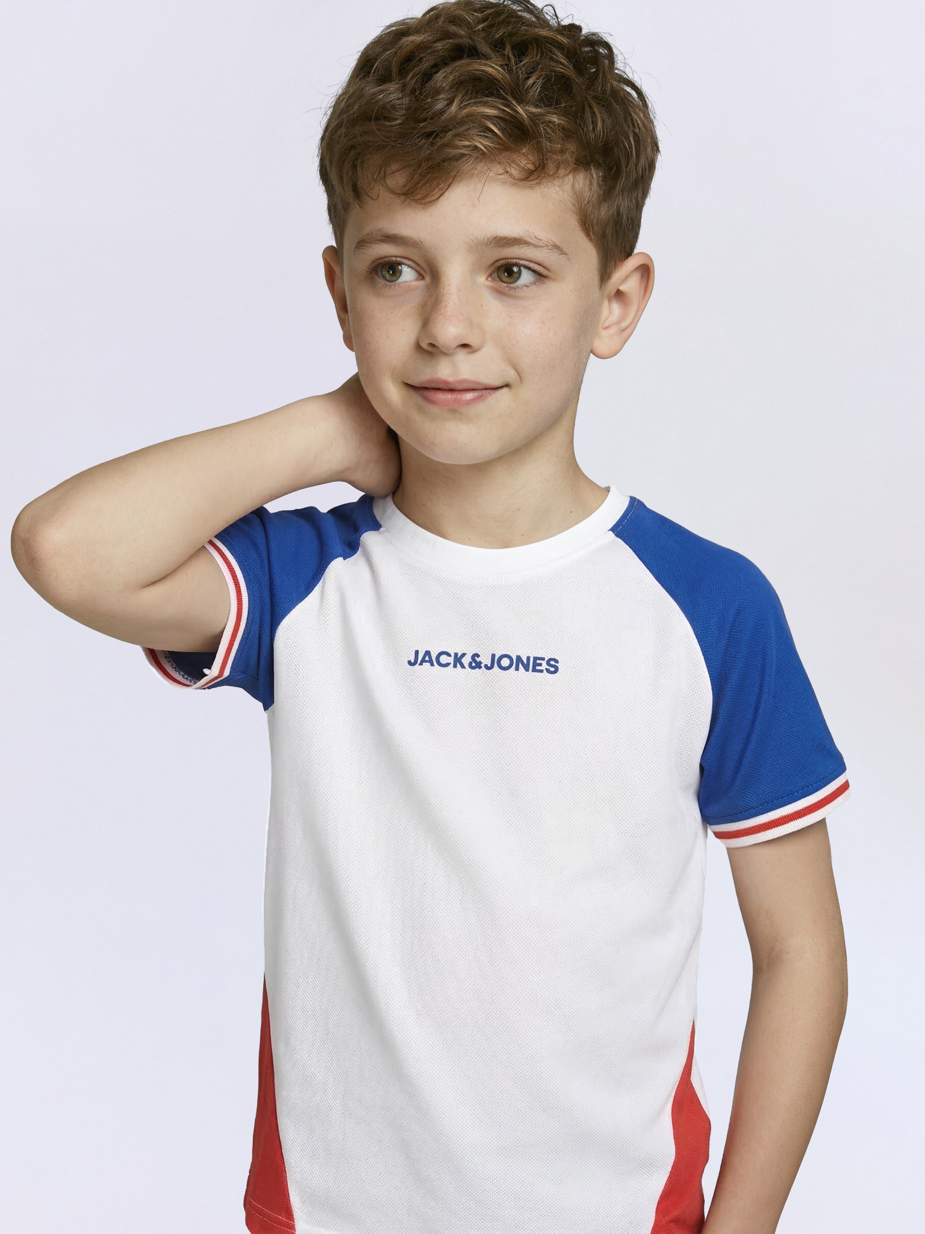 Boys Colourblocked Crew Neck T-shirt