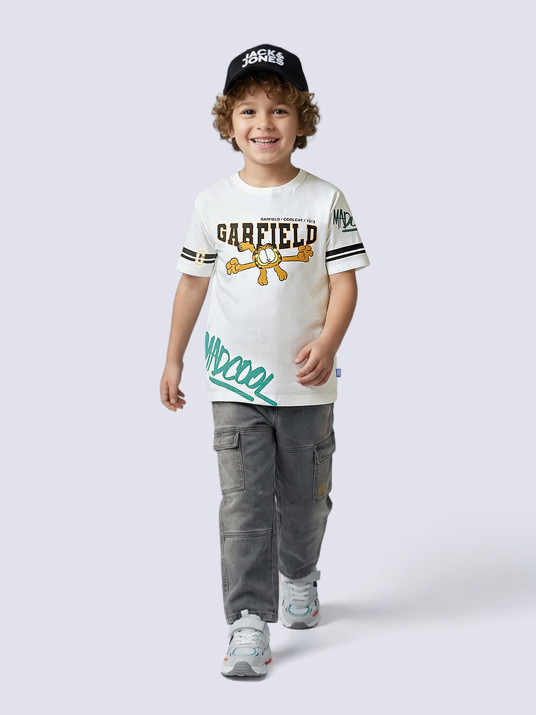 Boys Garfield Print Oversized T-shirt
