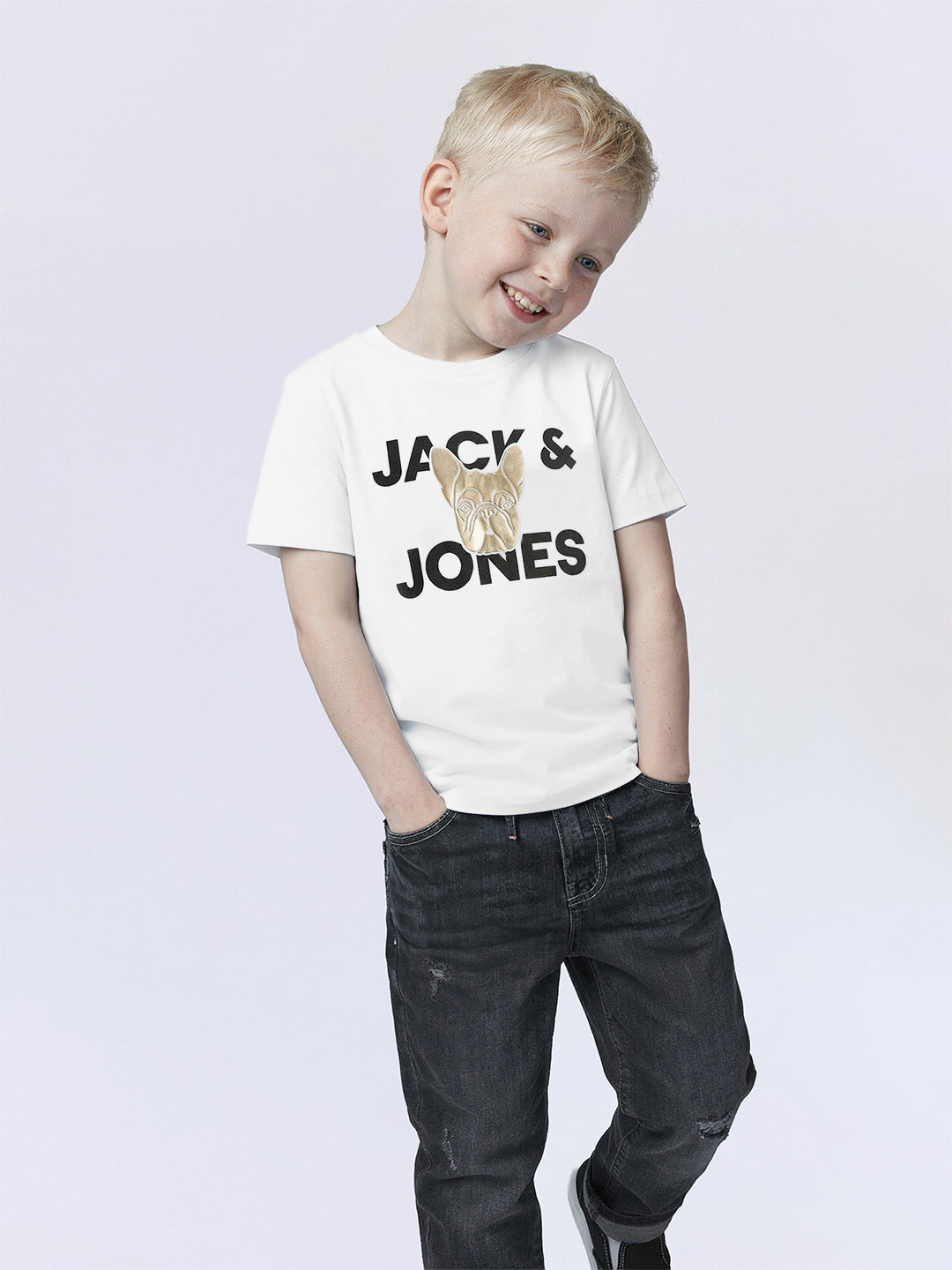 Boys White Logo Print T-shirt - 2/3Y