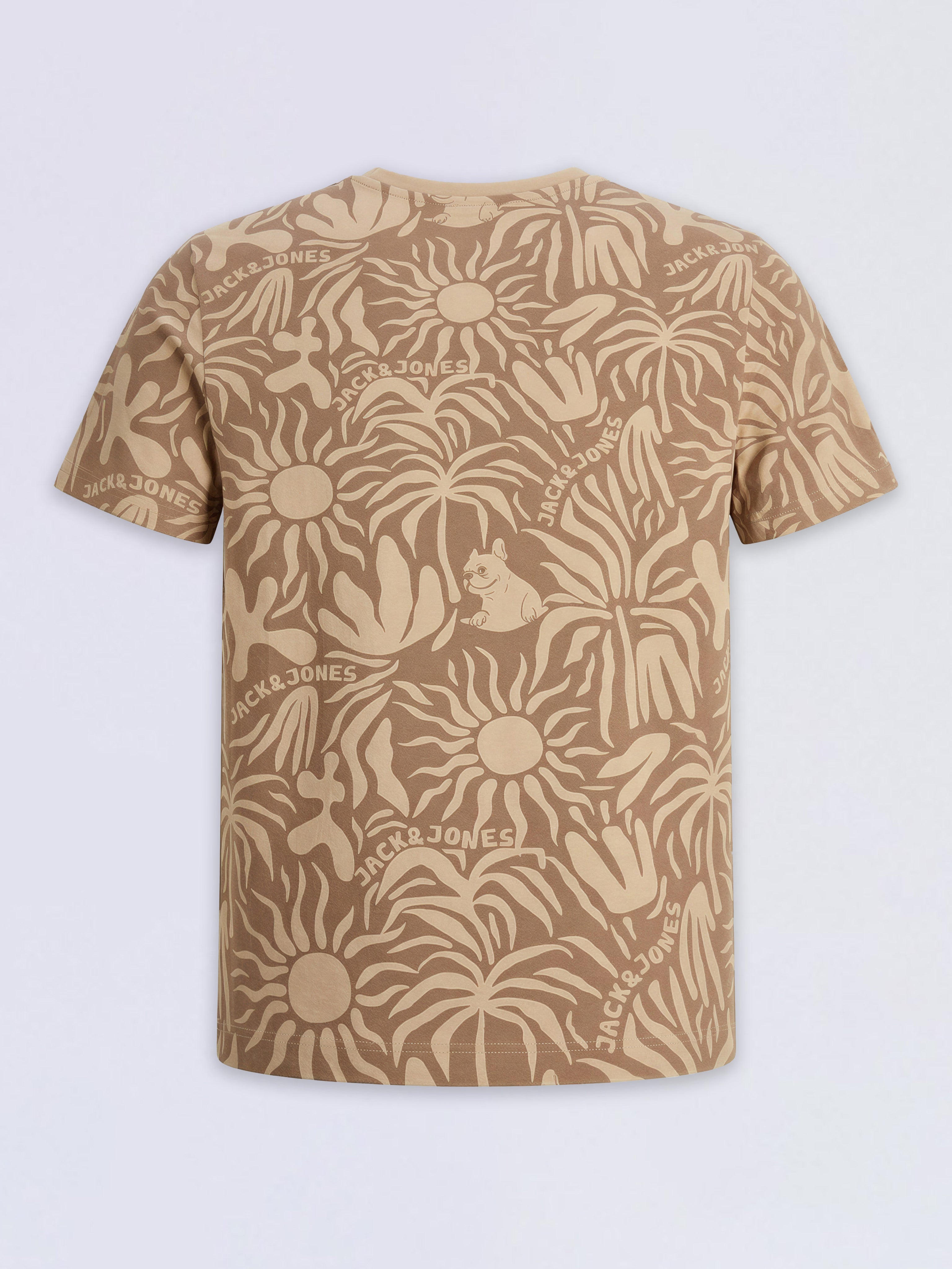Boys Brown Embroidered Logo T-shirt