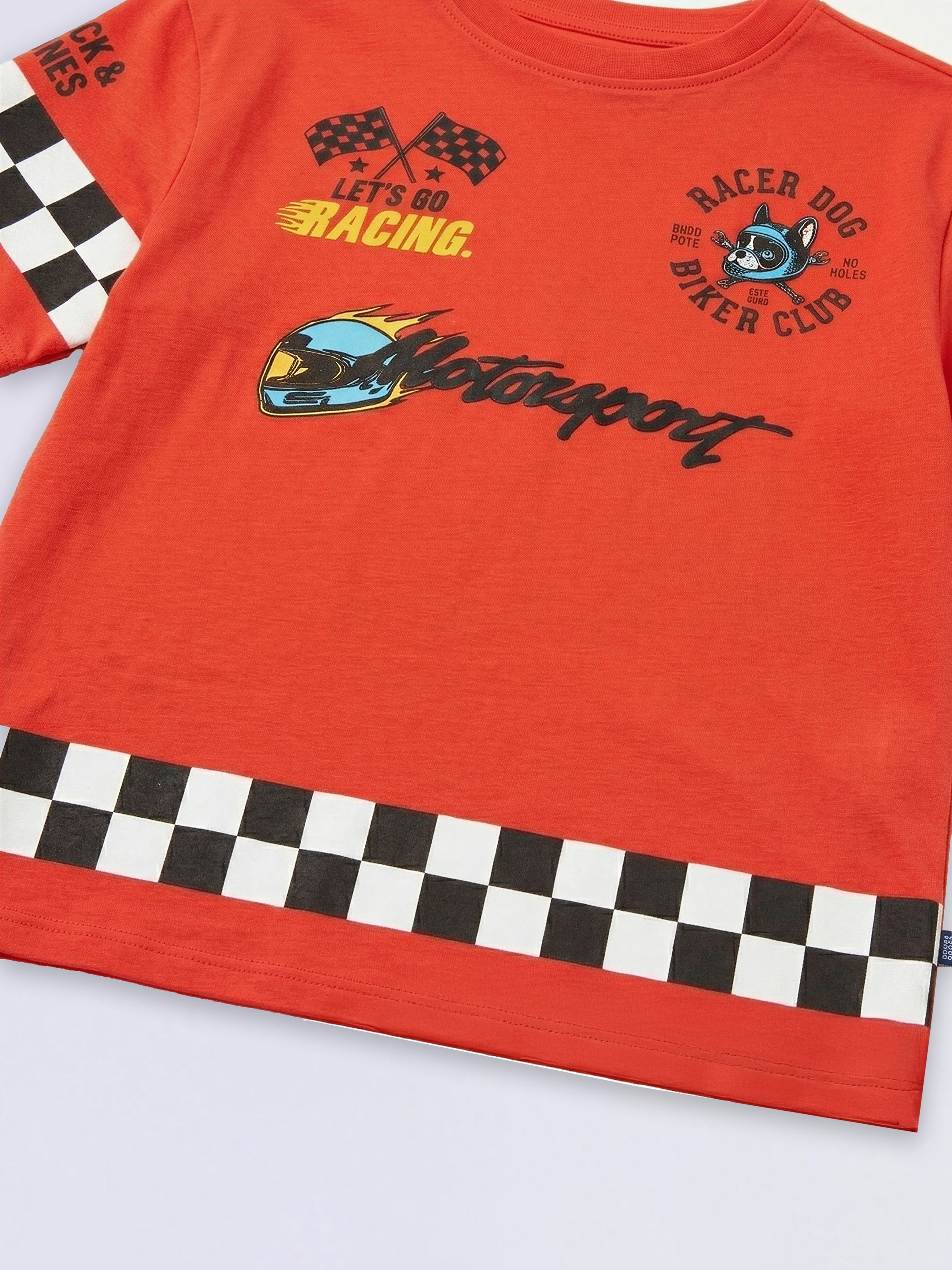 Boys Motorsport Inspired Oversized T-shirt