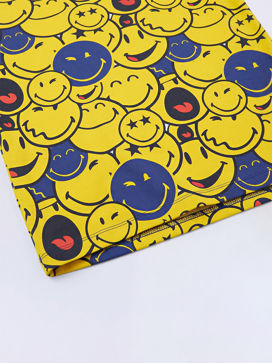 Boys Yellow Smiley Face Print T-shirt