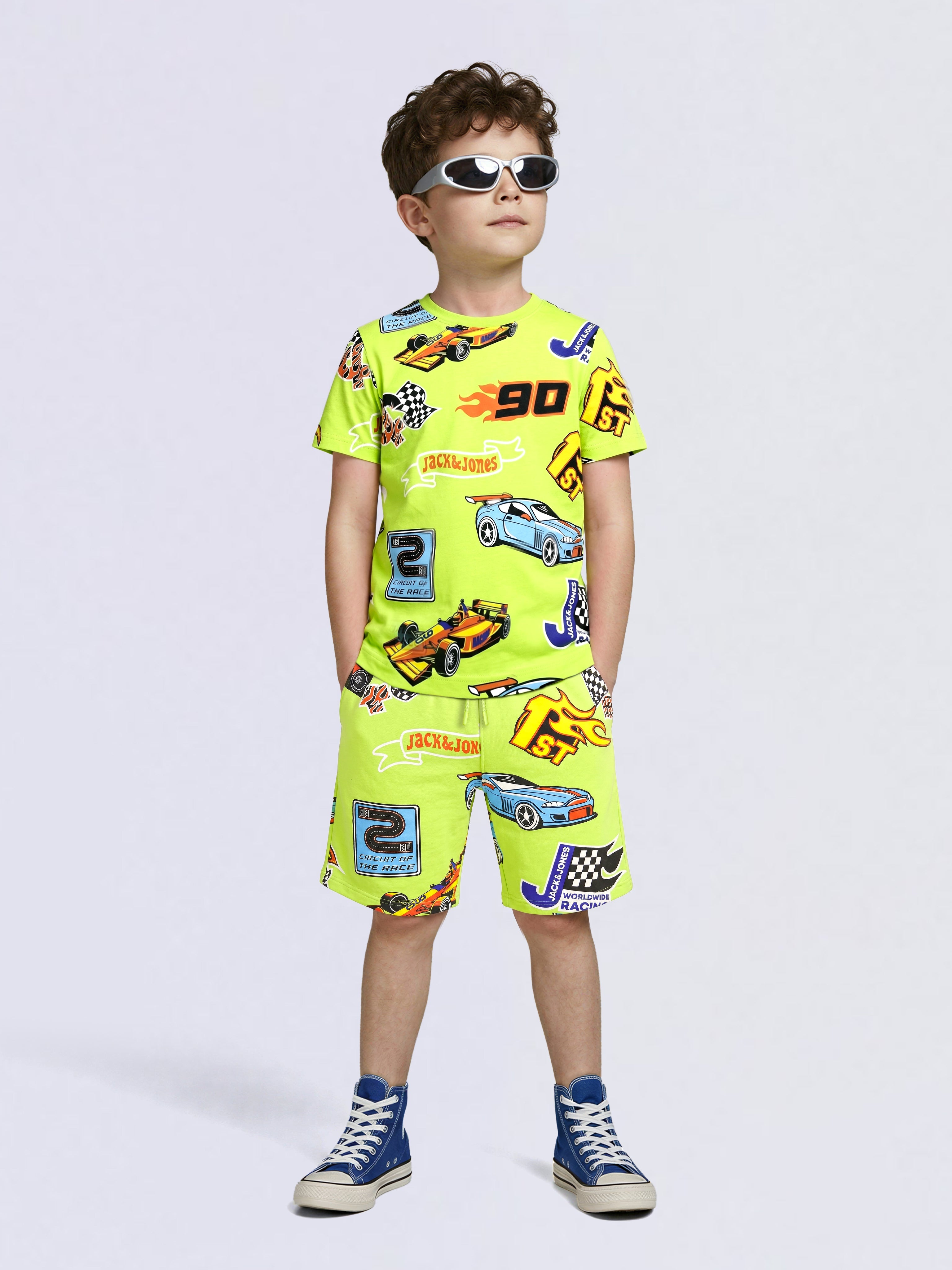 Boys  Racing Print Shorts