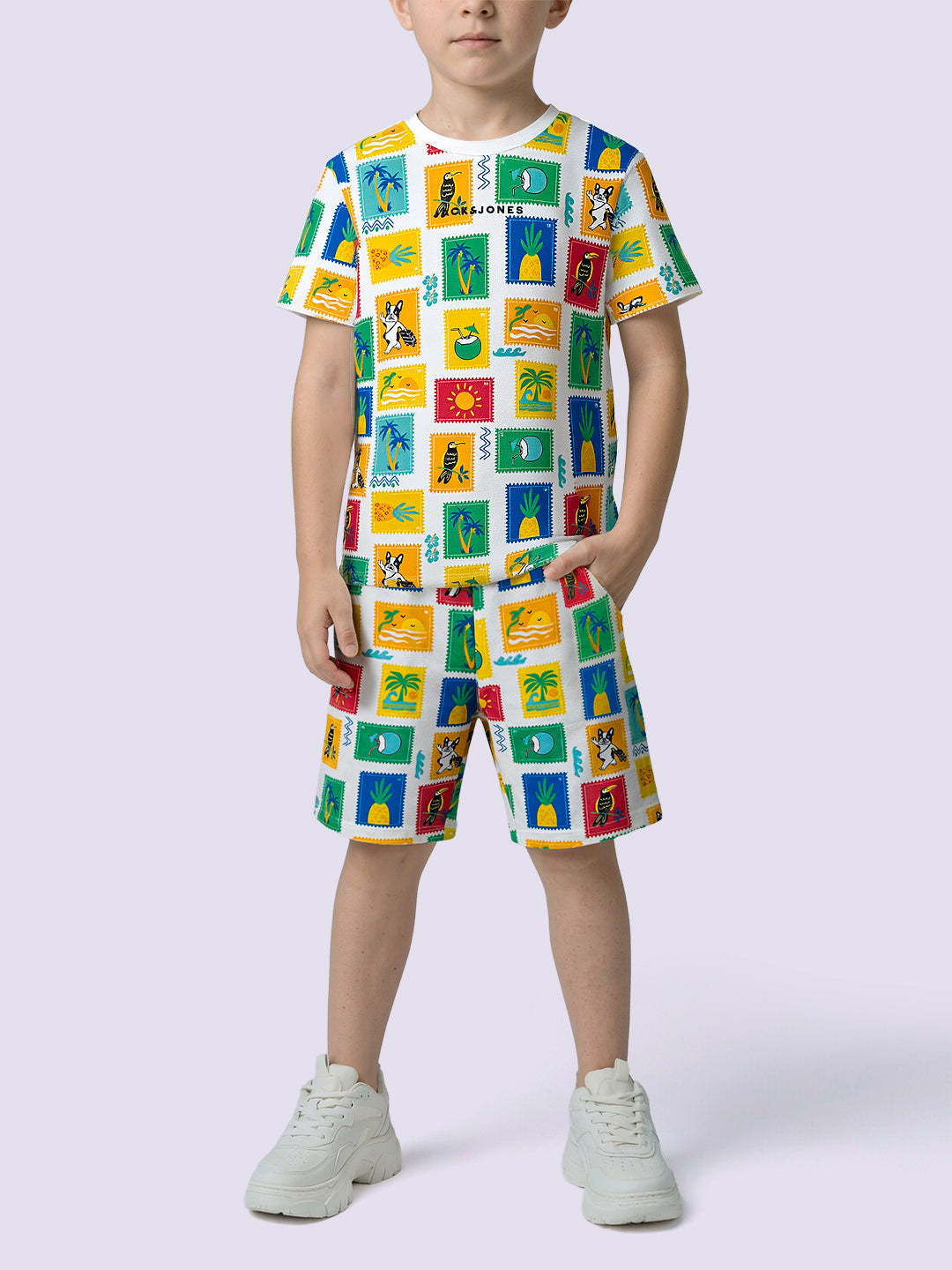 Boys Multi-Colour Printed Shorts