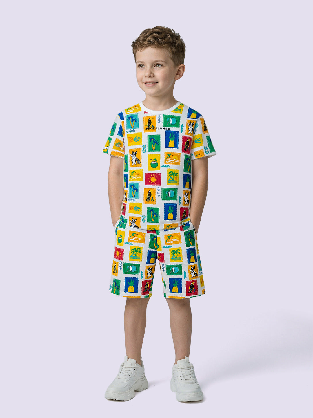 Boys Multi-Colour Printed Shorts