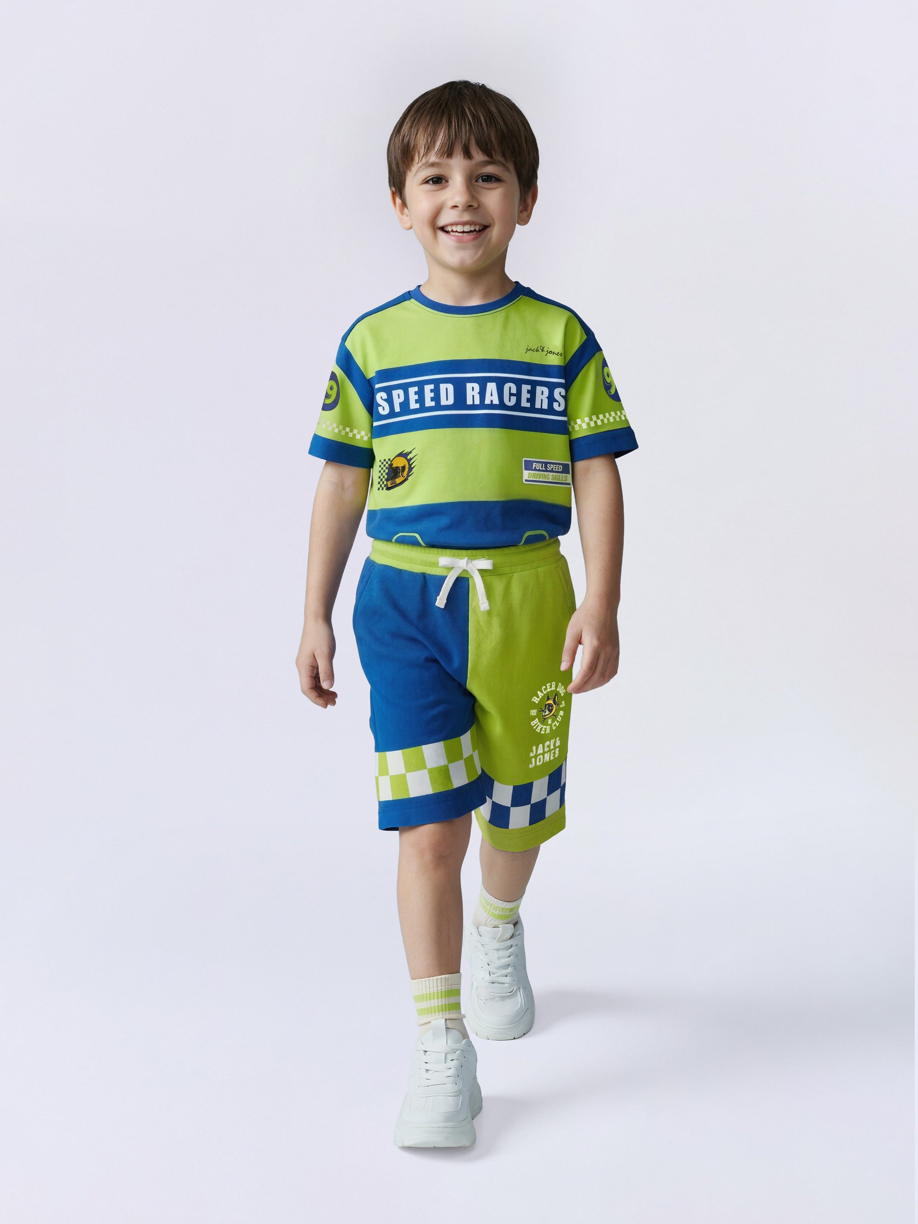 Boys Colourblocked Cotton Shorts Boys Colourblocked Cotton Shorts