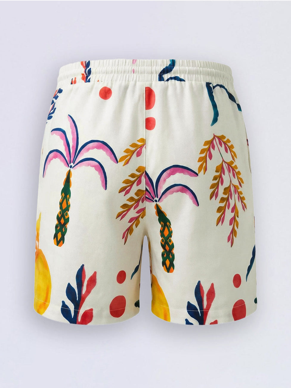 Boys White Printed Shorts