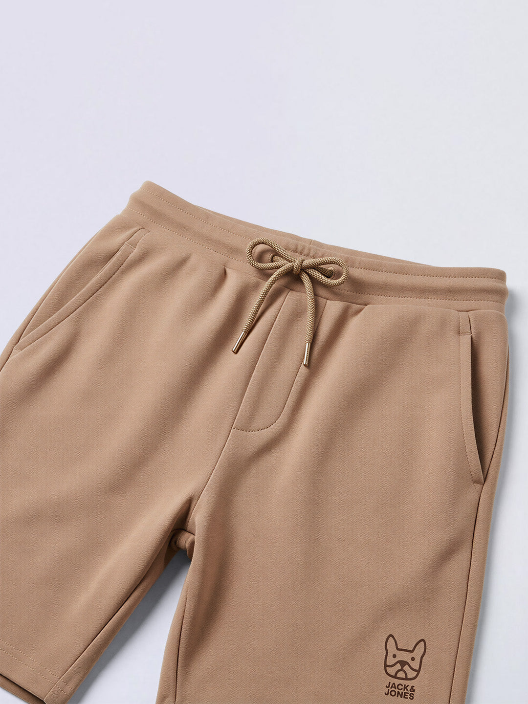 Boys Brown Cotton Stretch Shorts