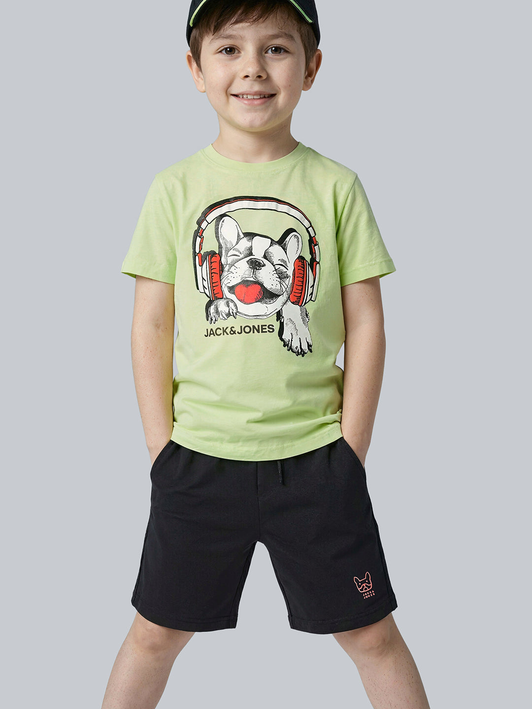 Boys Black Cotton Drawstring Shorts - 4/5Y