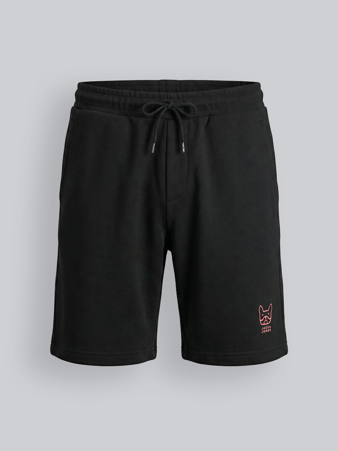 Boys Black Cotton Drawstring Shorts