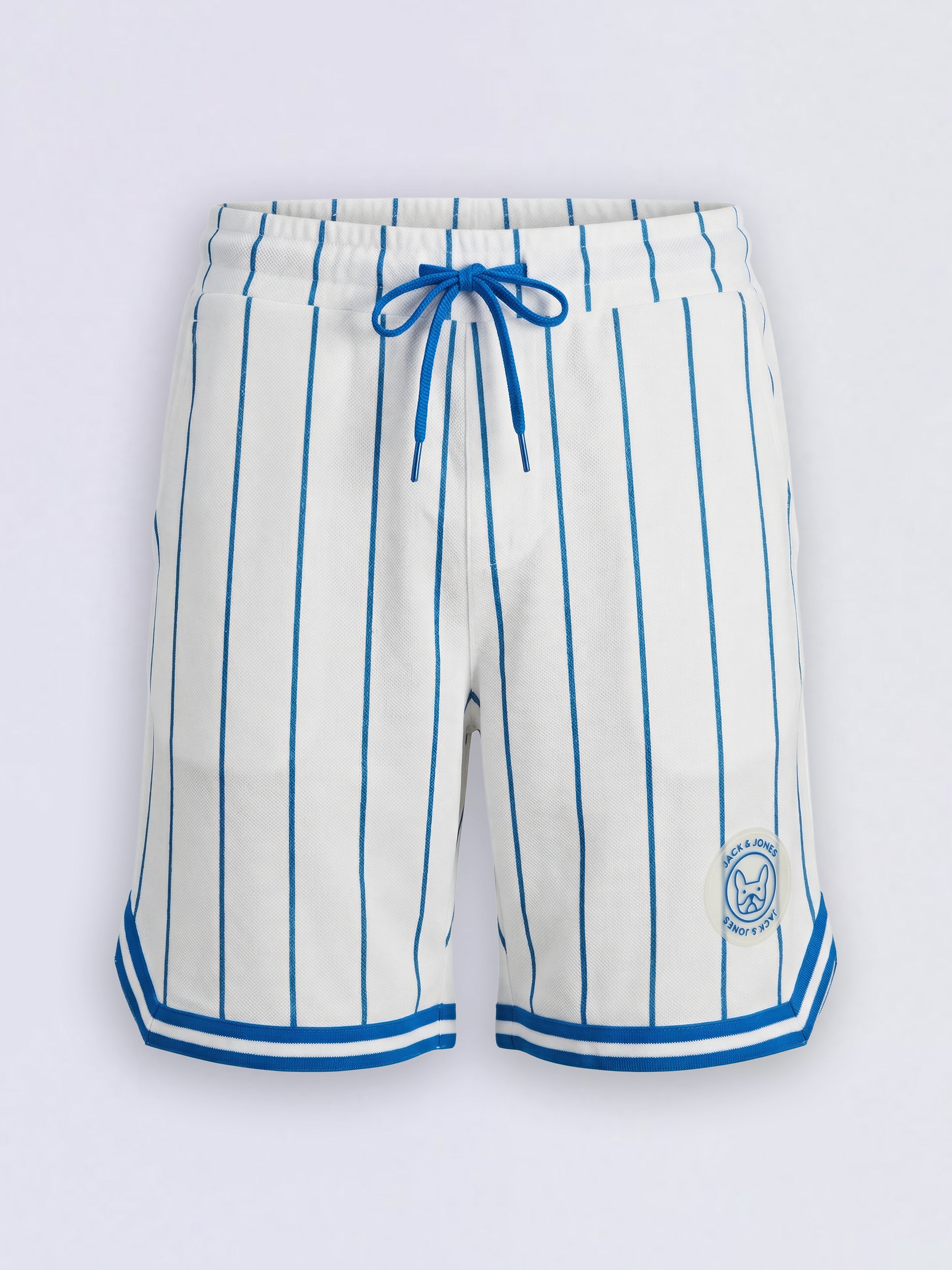 Boys White Striped Shorts