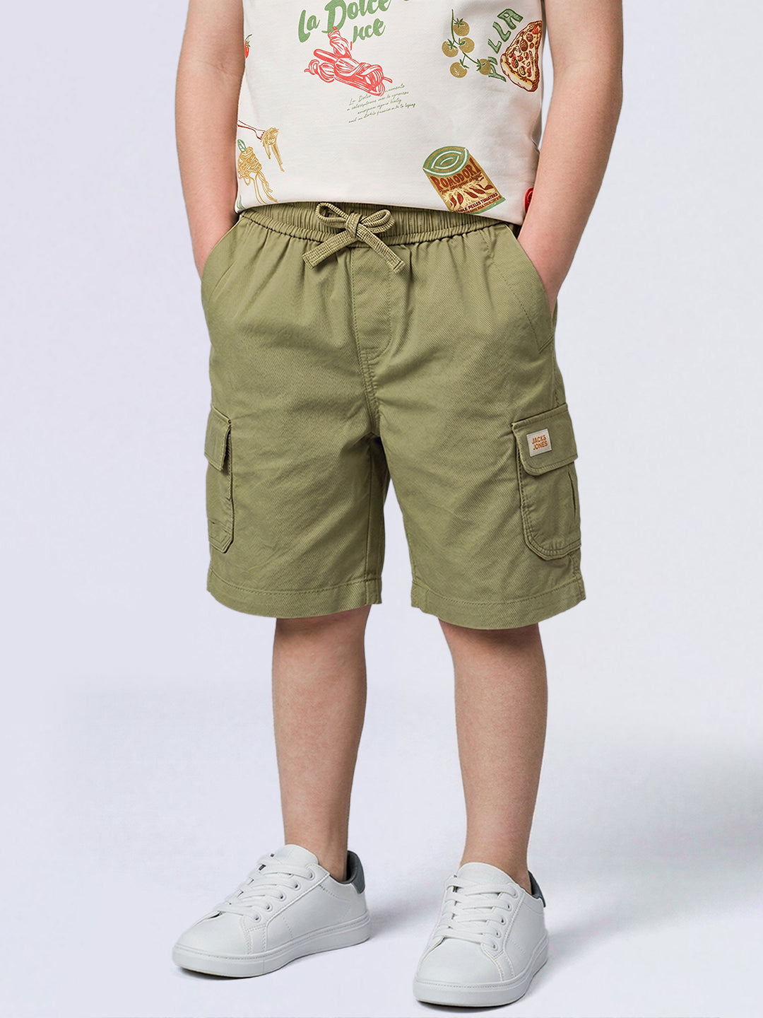 Boys Green 4 Pocket Cargo Shorts - 4/5Y