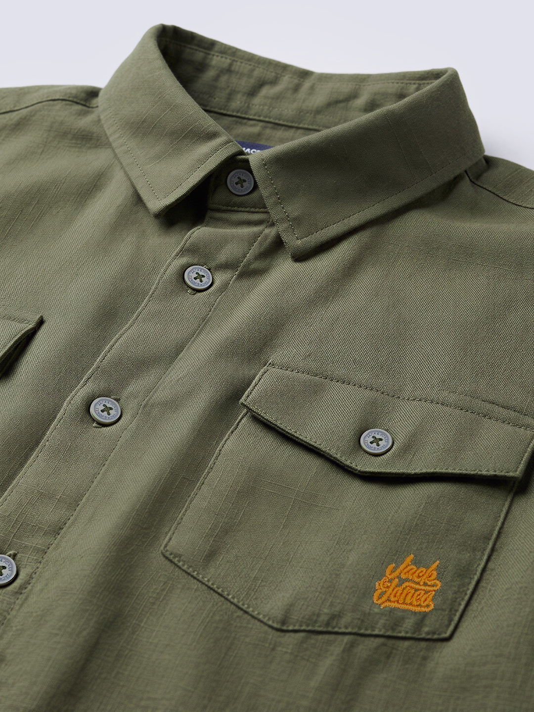 Boys Linen Blend Regular Fit Shirt