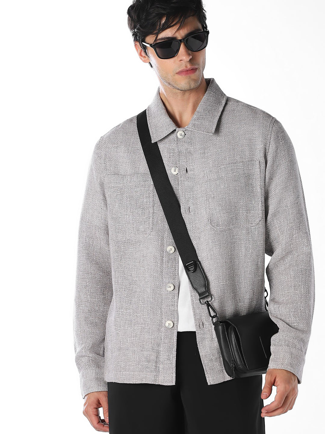 Dobby Cotton Overshirt - XL