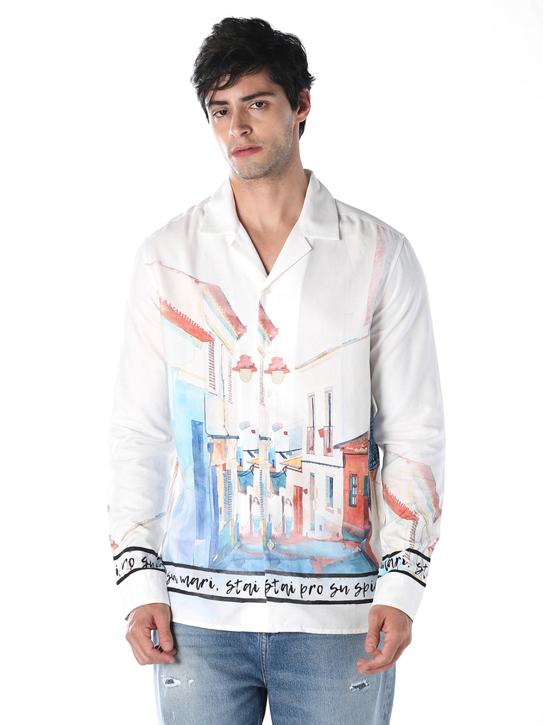 Printed Tencel Regular Fit Shirt