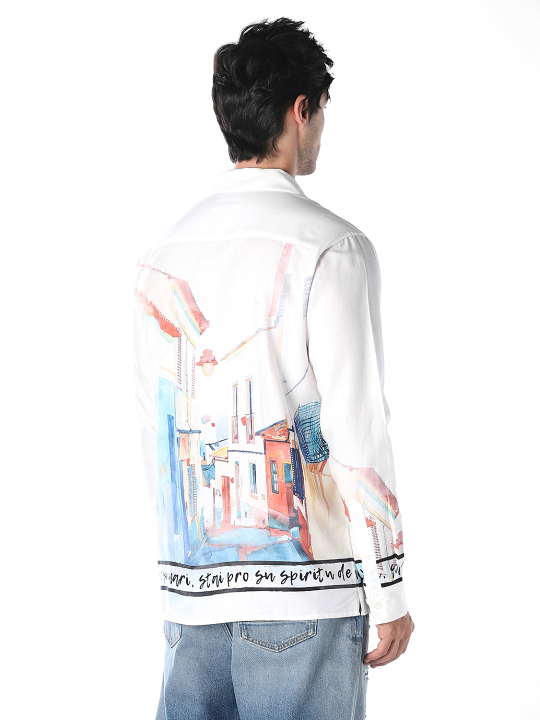 Printed Tencel Regular Fit Shirt