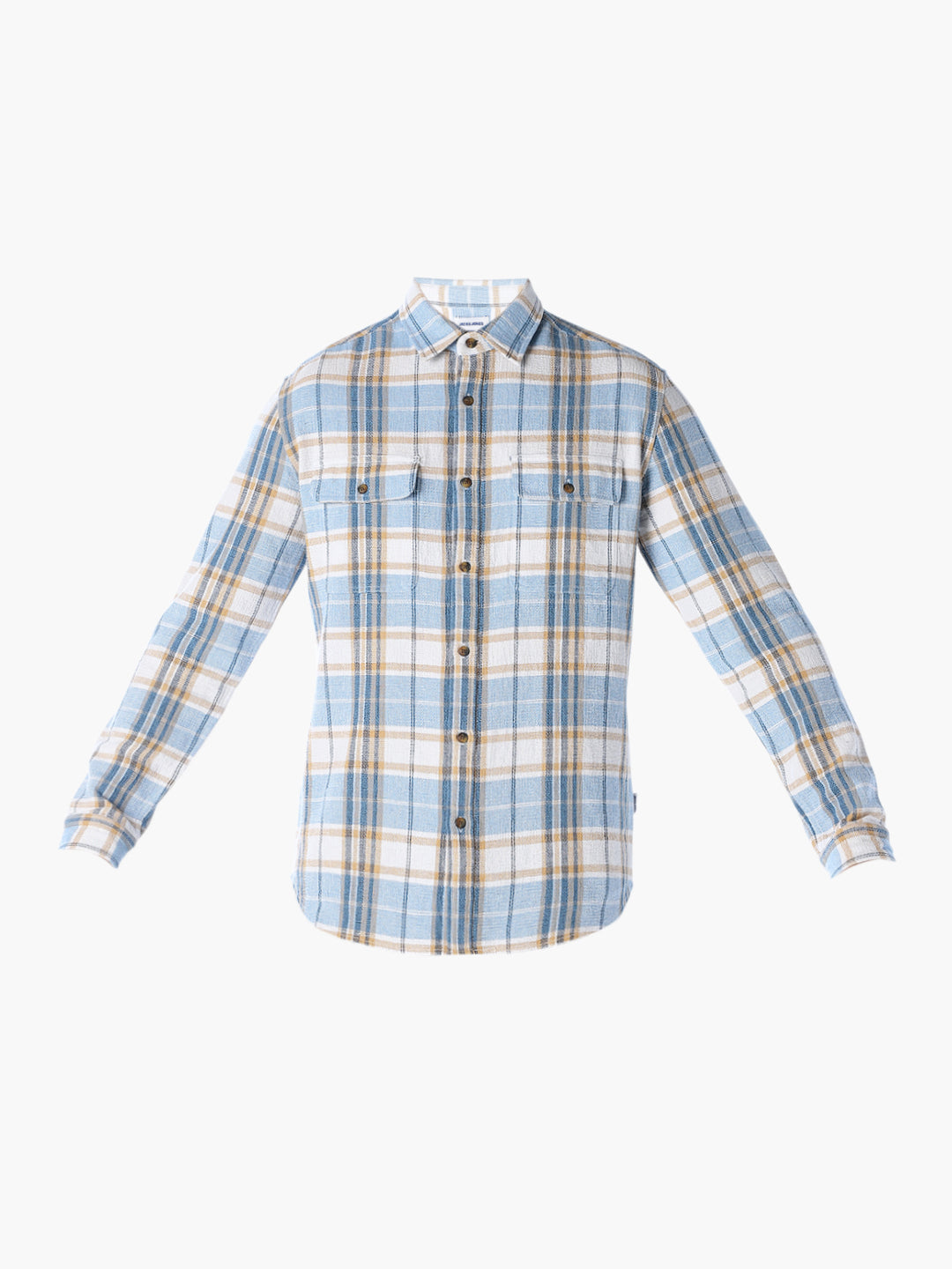 Light Blue Check Cotton Shirt