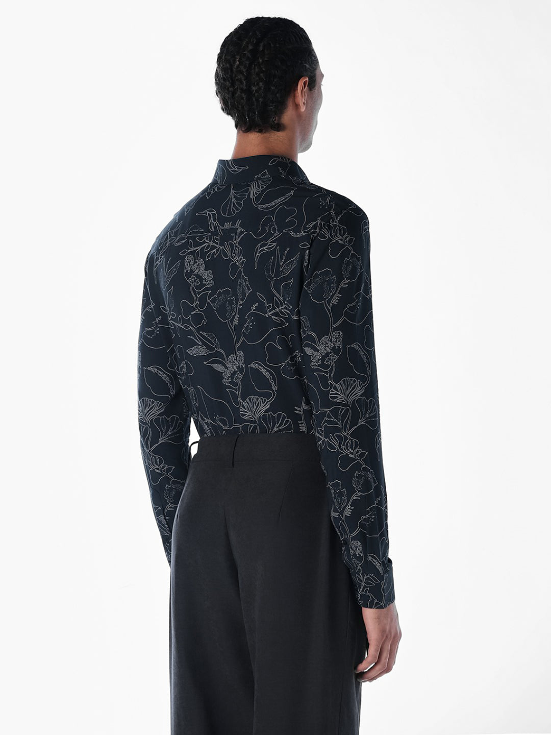 Black Printed Cotton Shirt