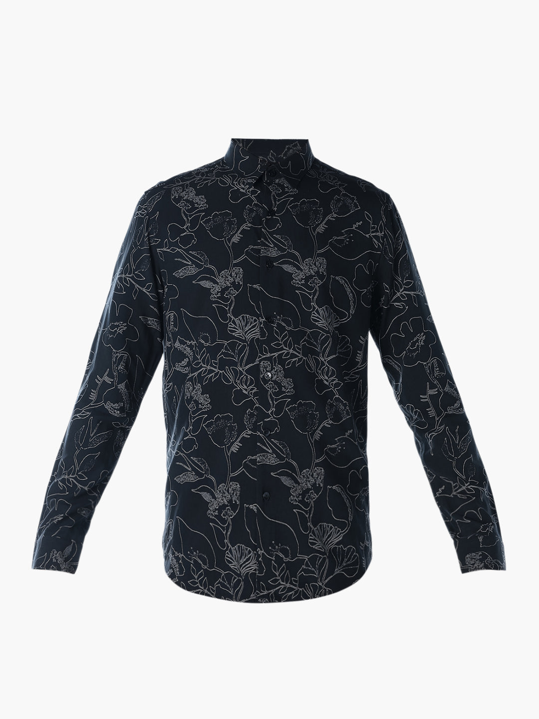 Black Printed Cotton Shirt