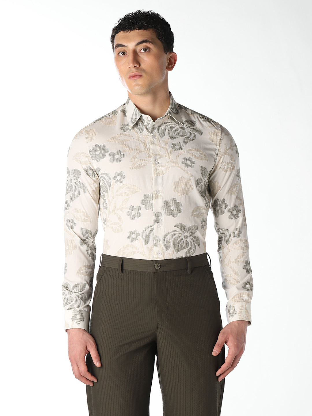 Floral Print Slim Fit Shirt
