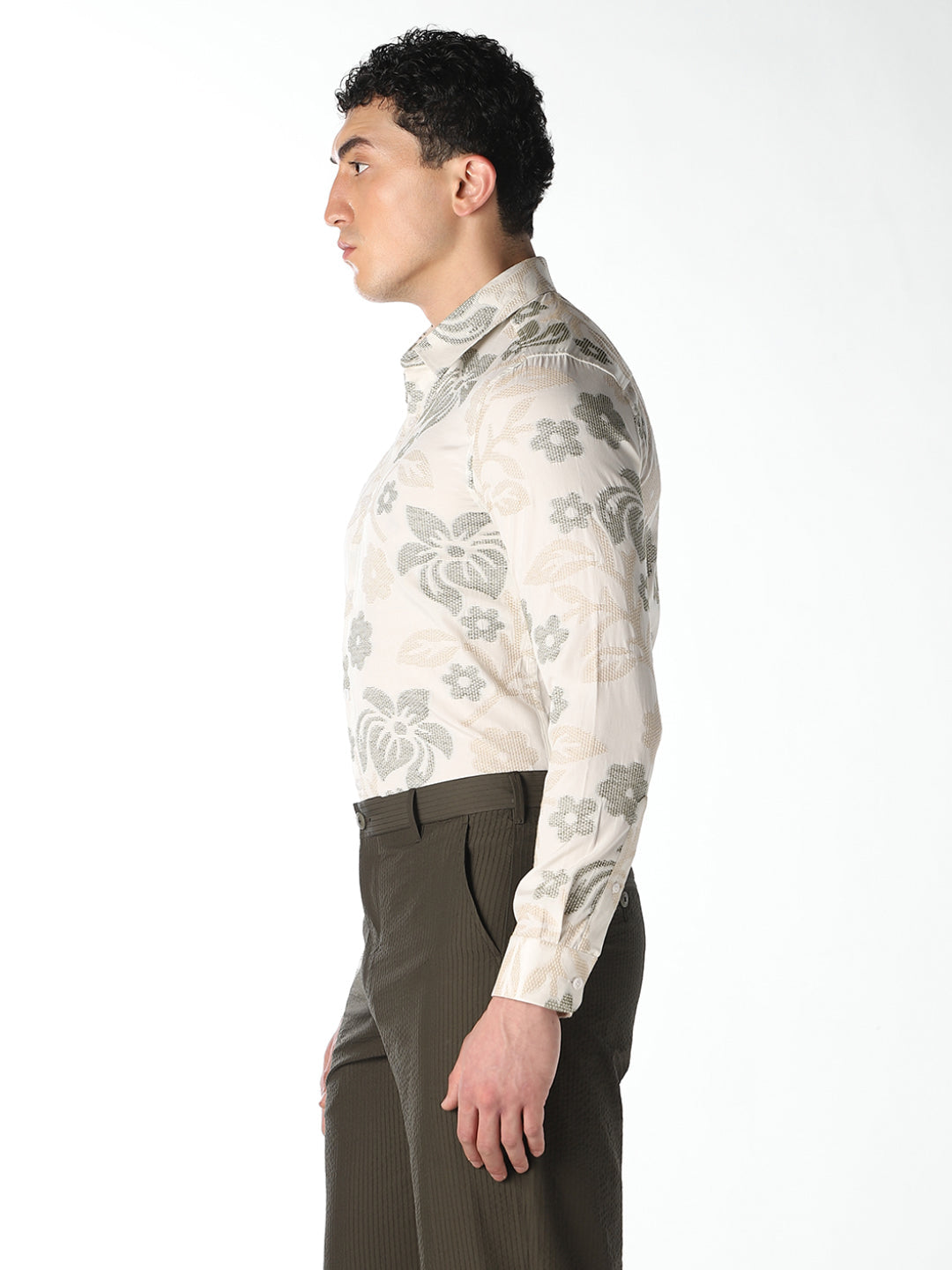 Floral Print Slim Fit Shirt