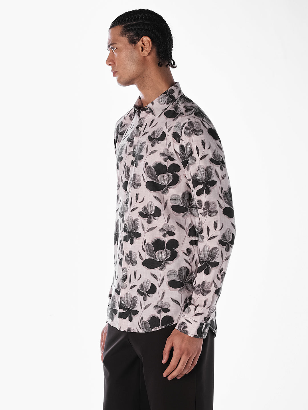 Floral Viscose Slim Fit Shirt