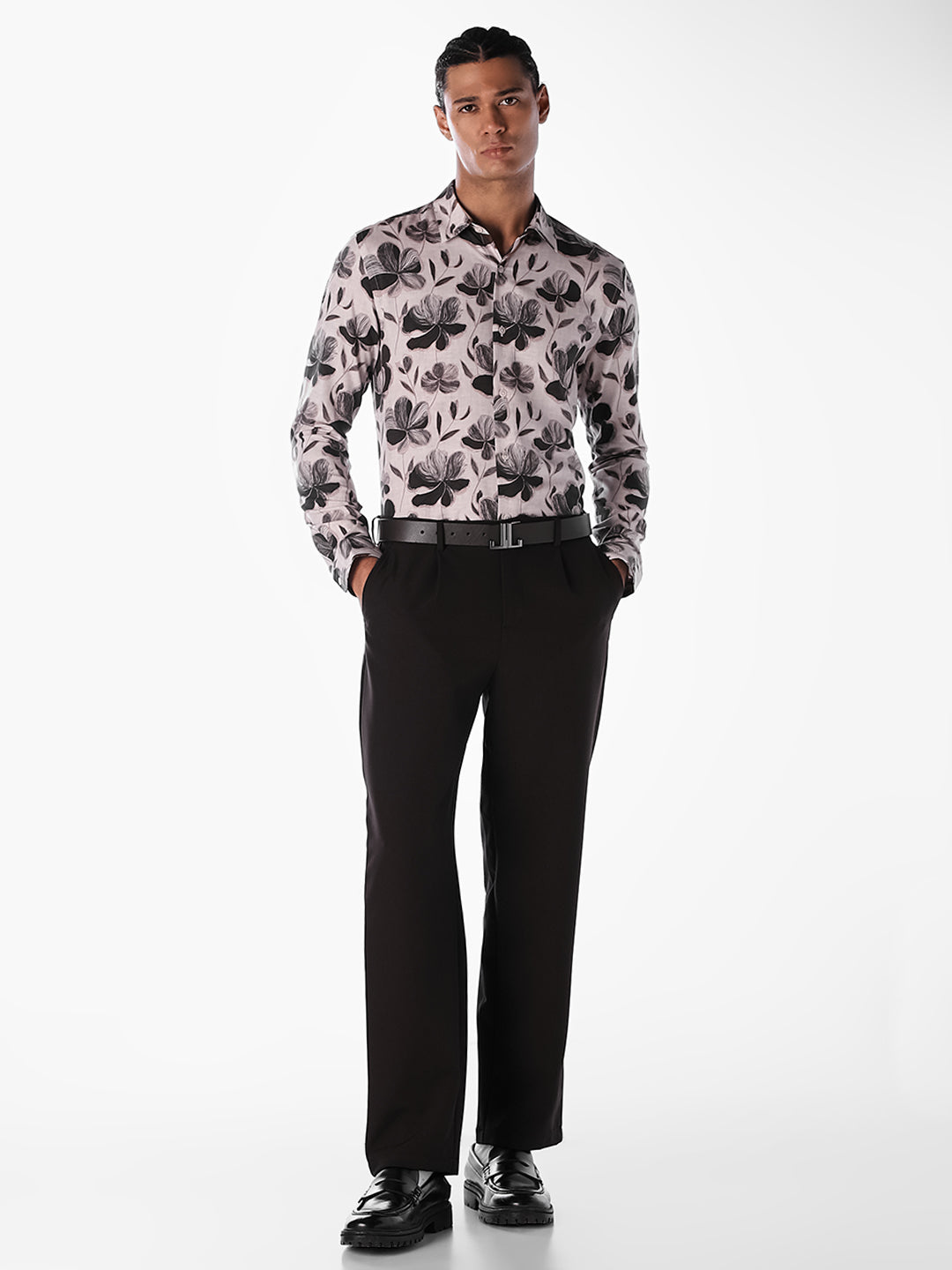 Floral Viscose Slim Fit Shirt