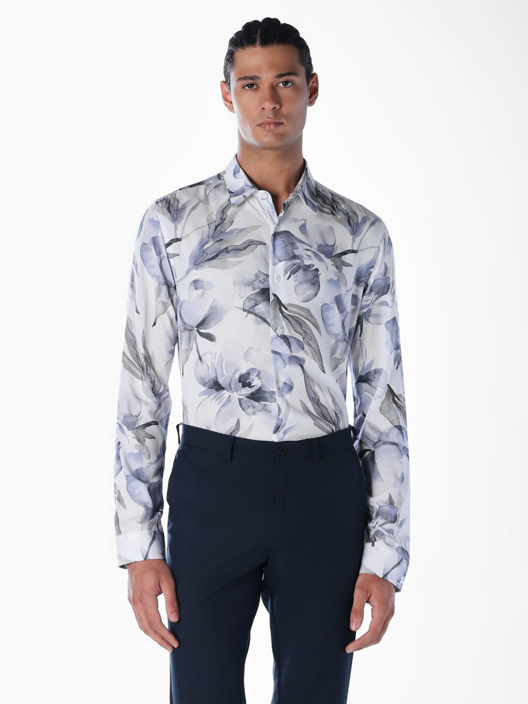 Viscose Printed Slim Fit Shirt