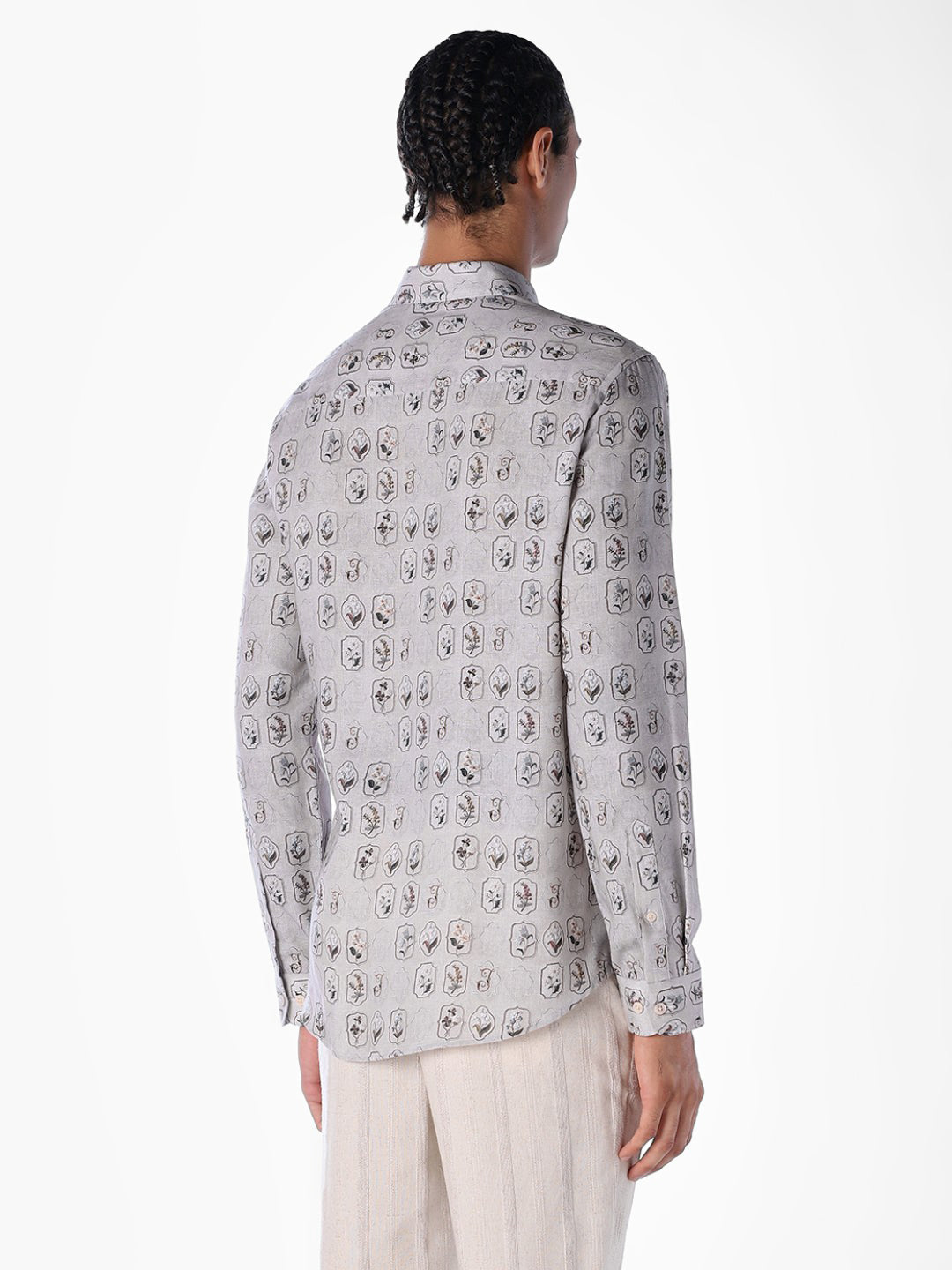 Linen Blend Printed Shirt