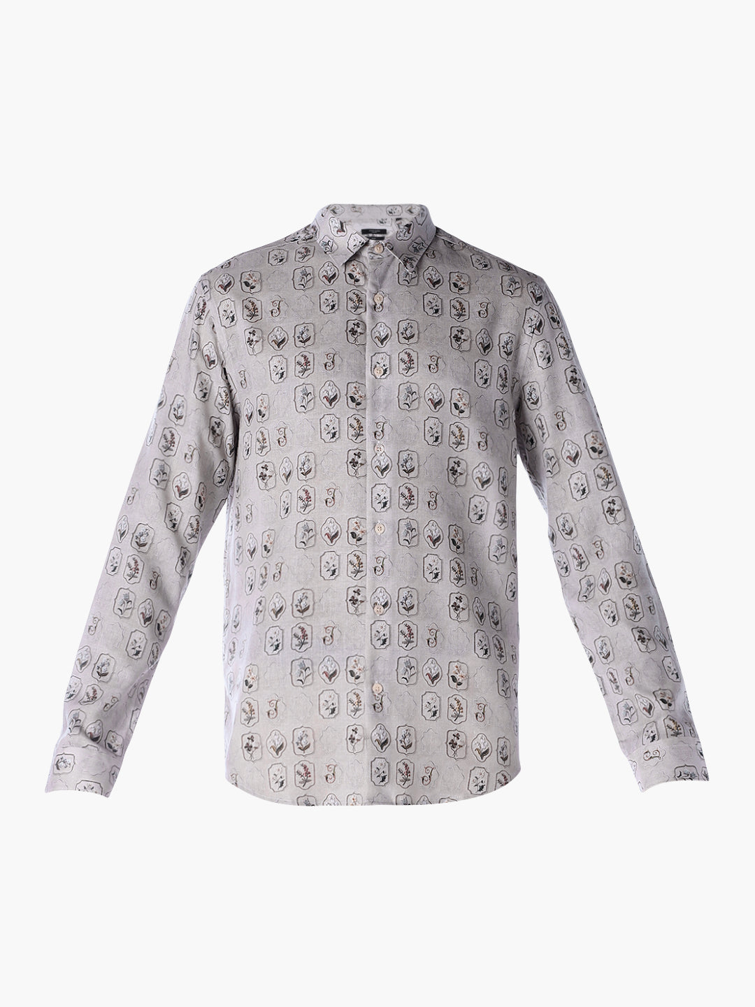 Linen Blend Printed Shirt