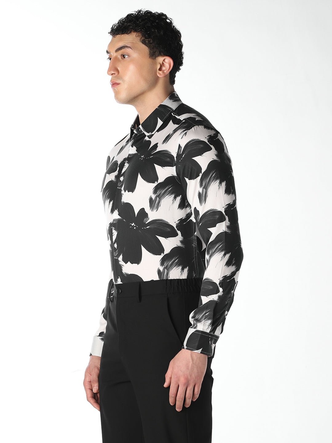 Slim Fit Cotton Floral Shirt