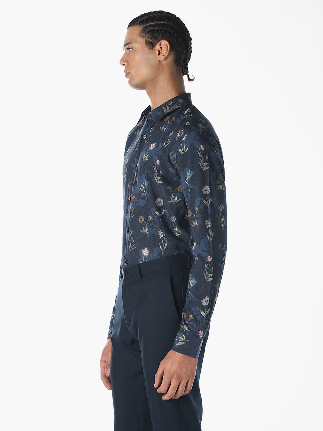 Printed Viscose Slim Fit Shirt