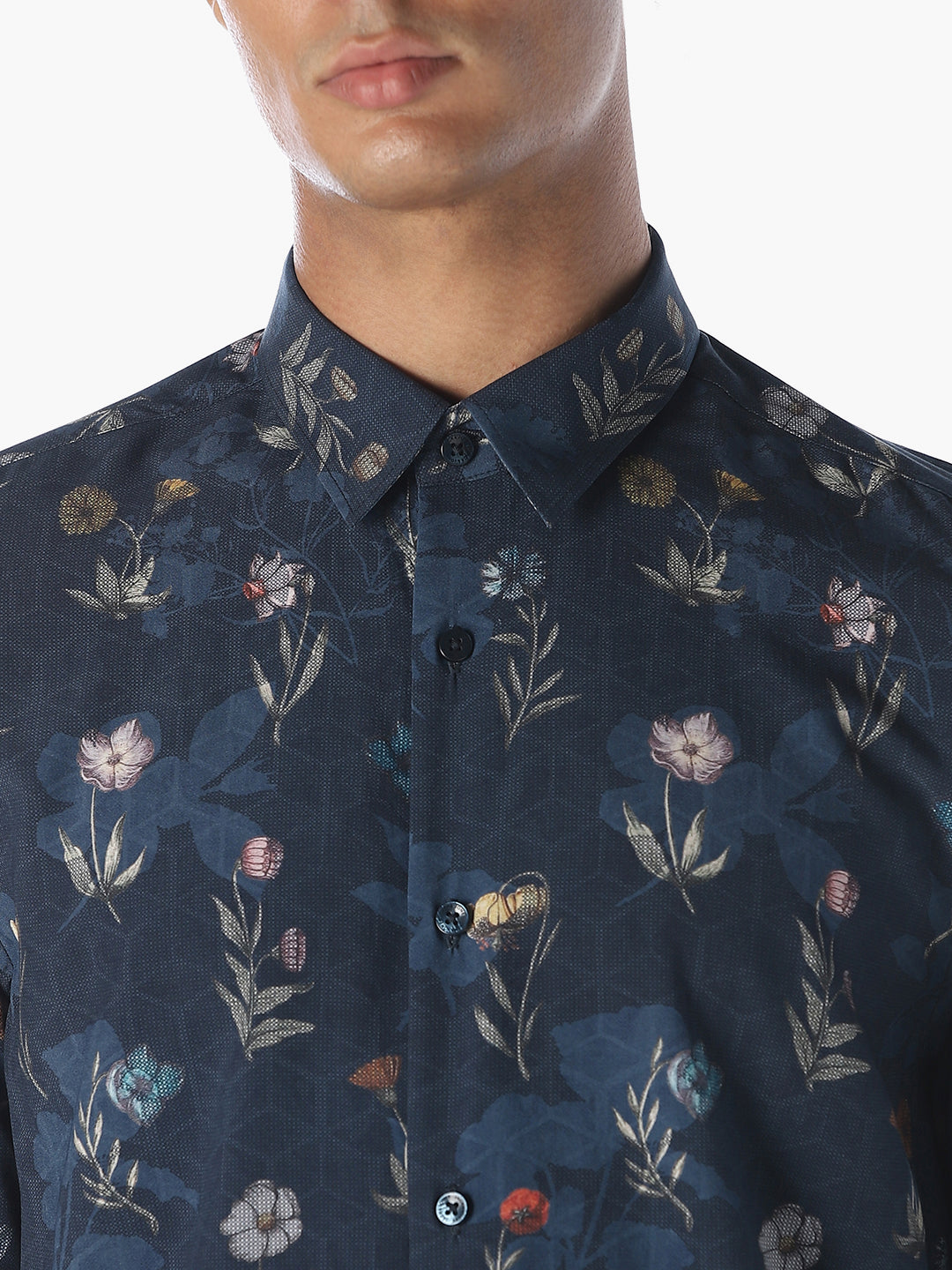 Printed Viscose Slim Fit Shirt