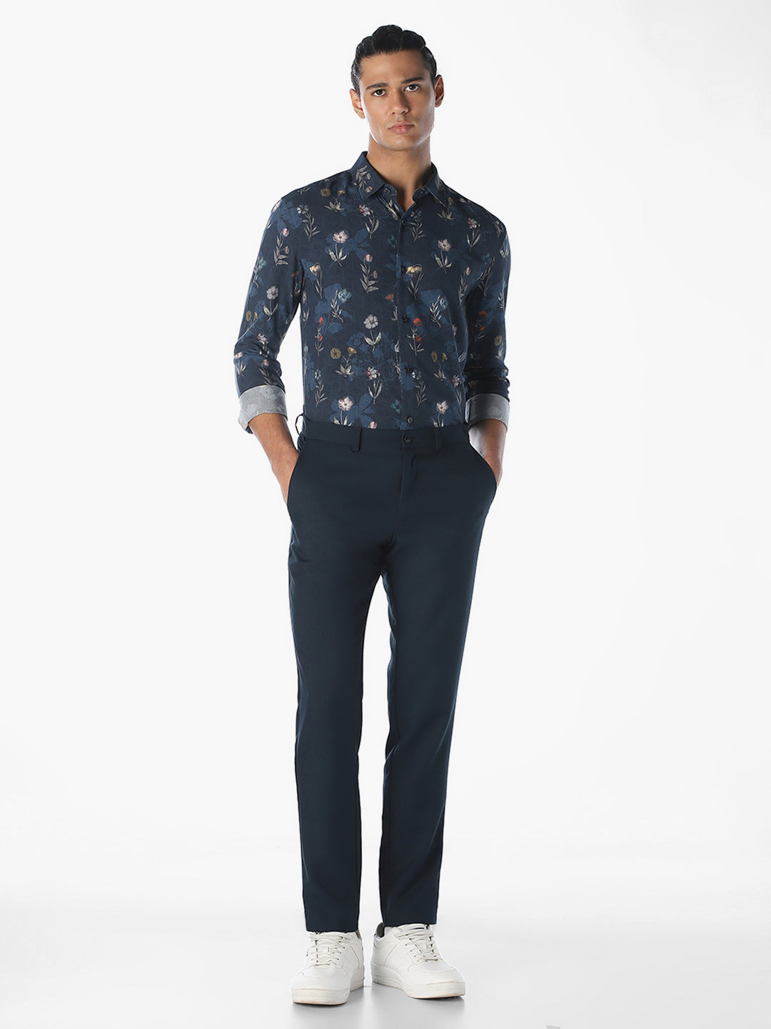 Printed Viscose Slim Fit Shirt